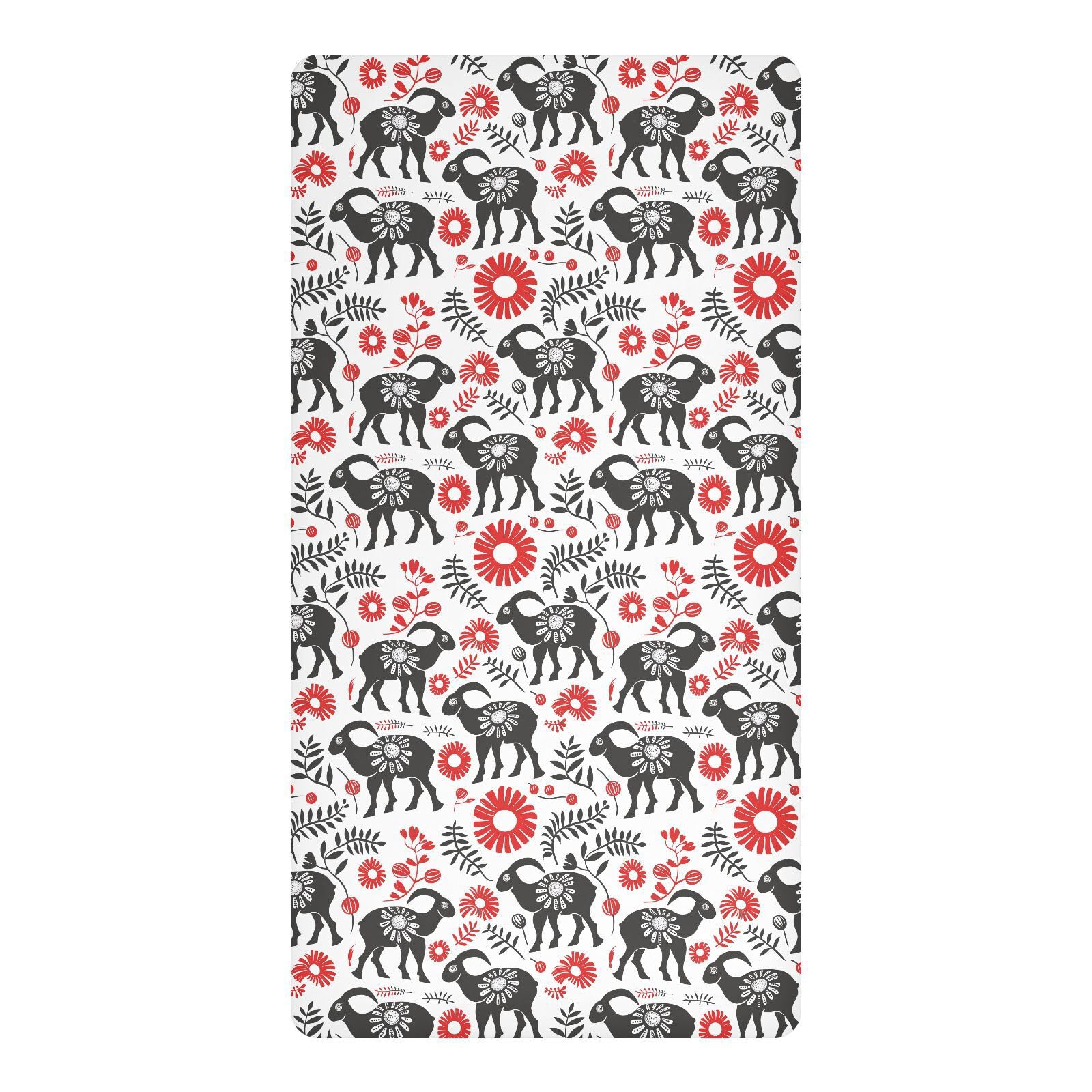 Draps de matelas imperméables bébé 132x71 cm anti-fuite floral