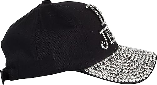 Vista 4 de TOP HEADWEAR I Love Jesus Hat - Gorra de béisbol con diseño de cristal de diamantes de imitación para mujer