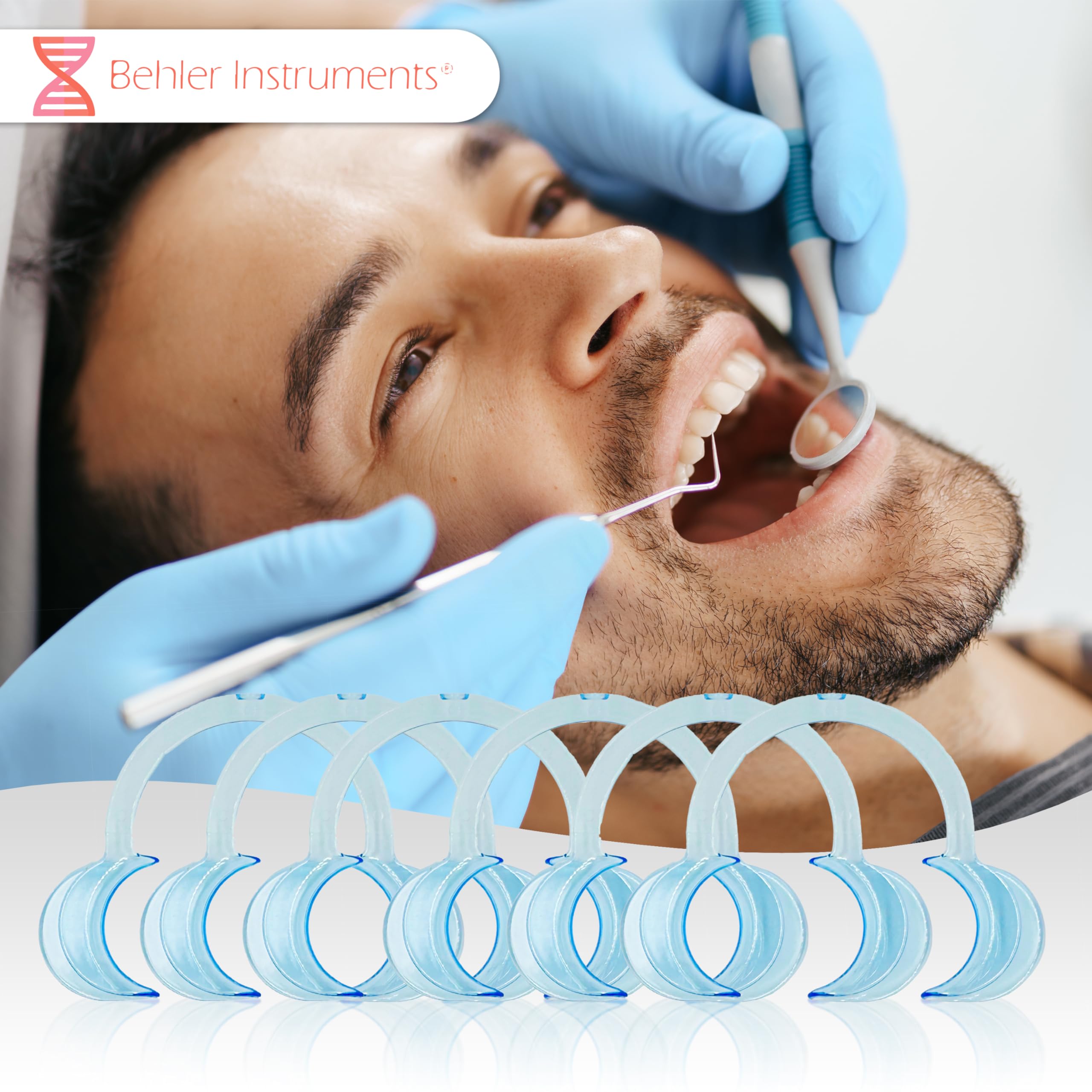 Retractor dental en forma de C para adultos pack de 6 abre bocas separadores de mejillas y labios material de grado médico reutilizables esterilizables