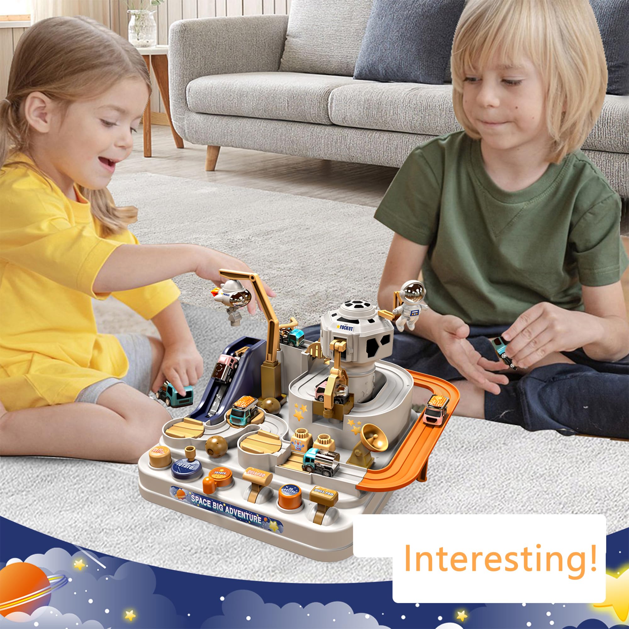 Circuit Voiture Enfant-Jeux Enfant 3 Ans Jouet Garcon 3 4 Ans Avec 2 Voiture Enfant 240 Pièces