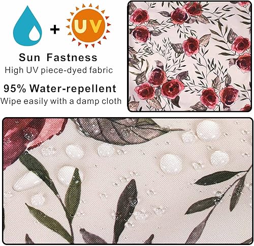 Miniatura 2 de NettyPro Juego de 4 fundas de cojín para exteriores, funda de cojín impermeable para silla de patio, solo funda de repuesto, 22 x 20 x 4 pulgadas