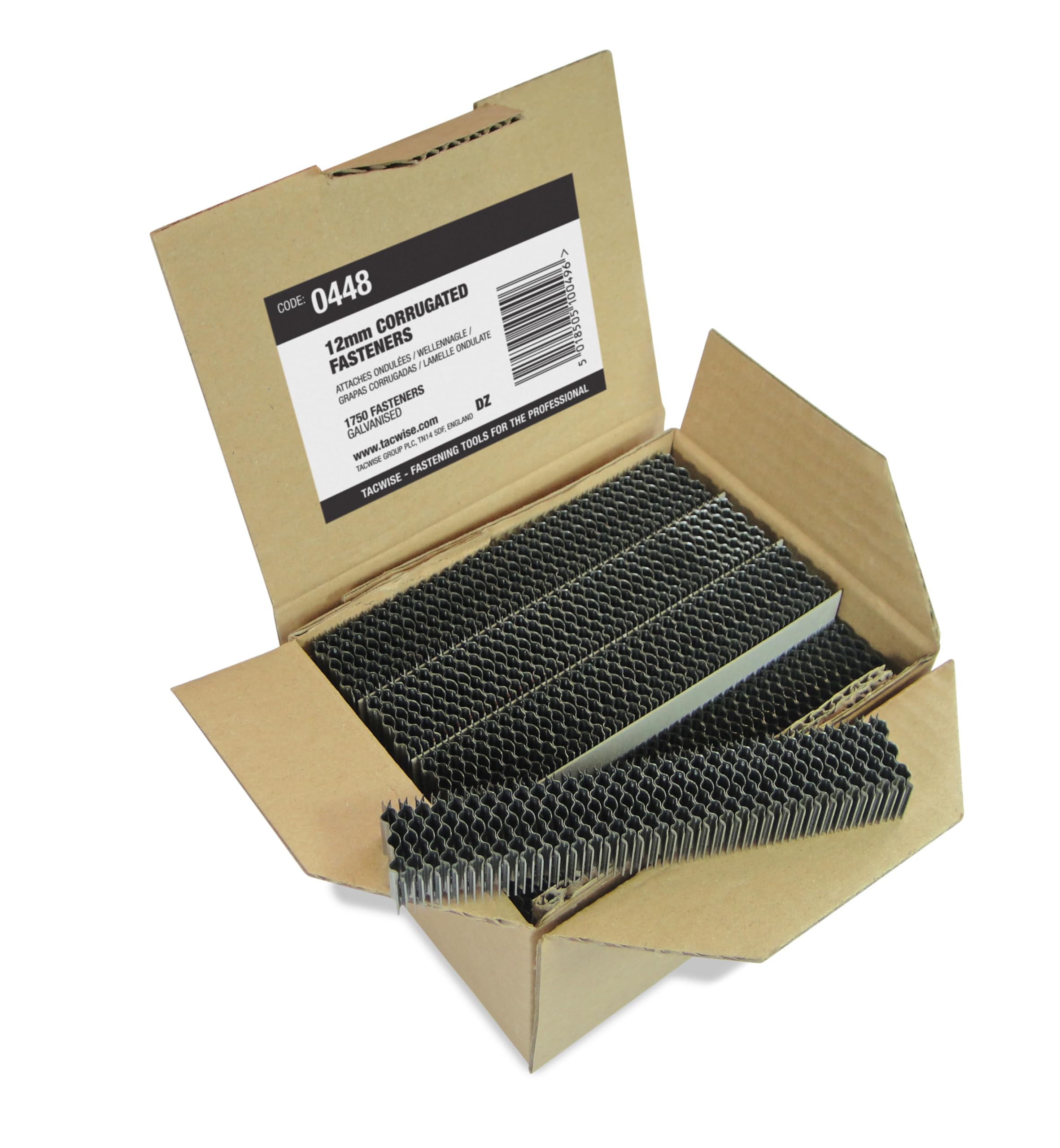 Tacwise 0448 Attaches Ondulées 12 mm, Boîte de 1750