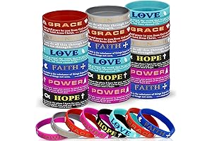 Teenagers' Emboldening Jewelry - 48 Bible Verses Silicone Bracelets