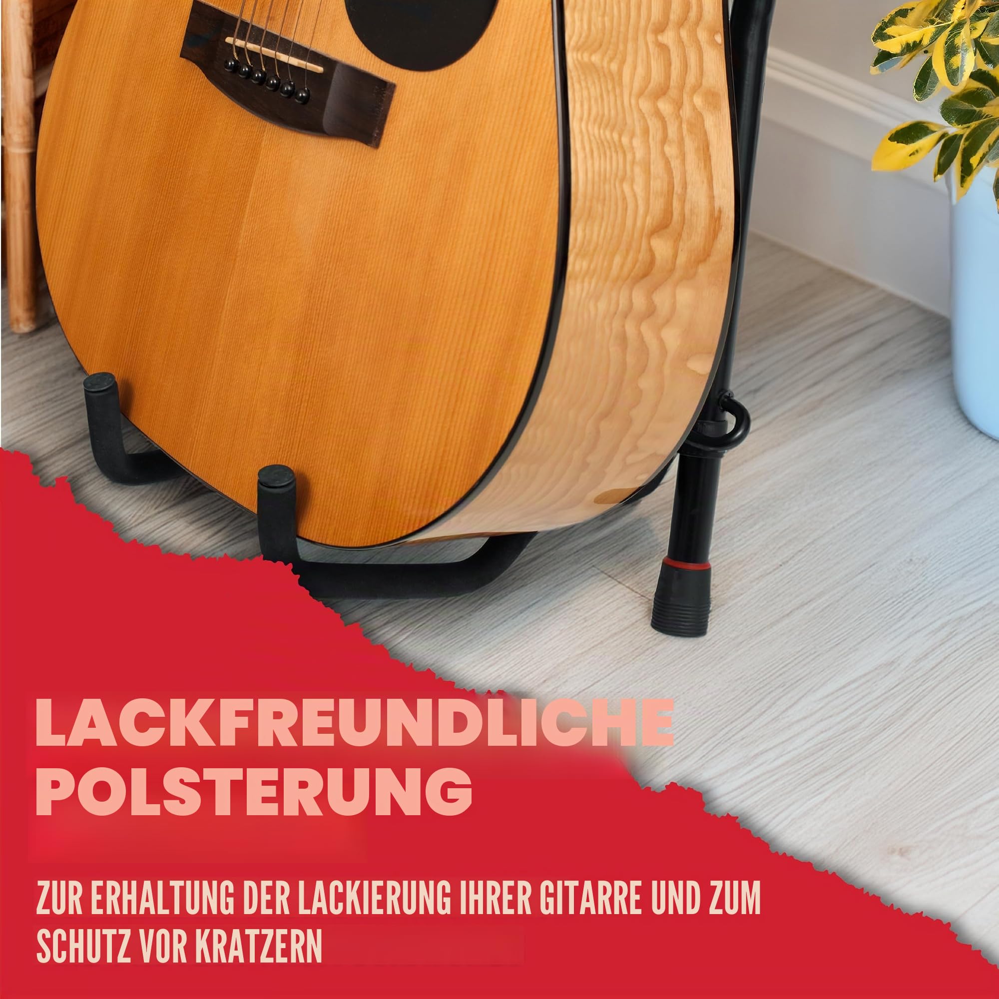 Gator Frameworks Gitarrensitz mit gepolstertem Kissen, ergonomischer Rückenlehne und ausklappbarem Gitarrenständer; geeignet für Akustik- und E-Gitarren (GFW-GTR-SEAT)