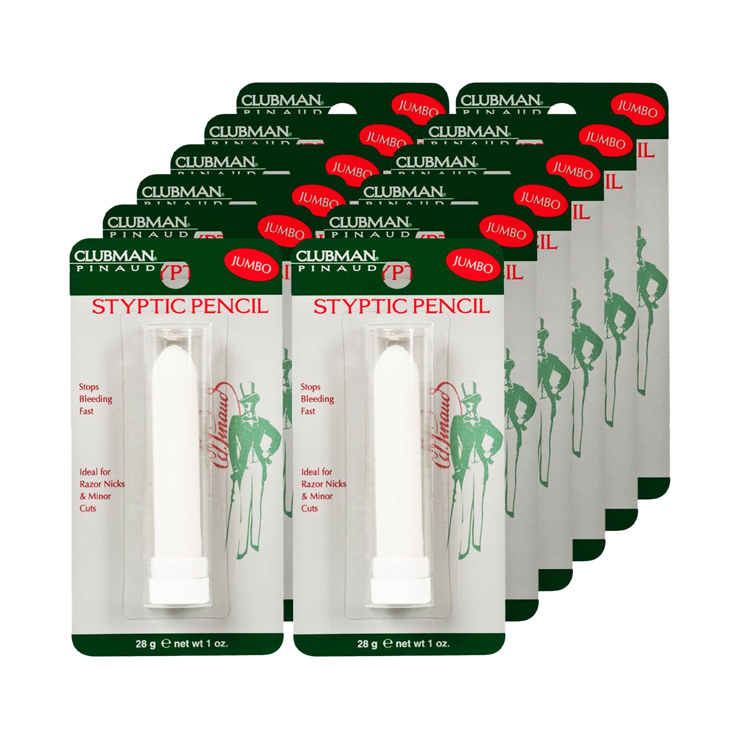 Clubman Jumbo Styptic Pencil, 1 Oz (Pack of 12)