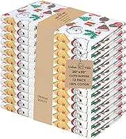 Vista 31 de Urban Villa - Juego de 12 servilletas de tela de 50 x 50 centímetros 100% algodón, servilletas lavables, duraderas, reutilizables y absorbentes