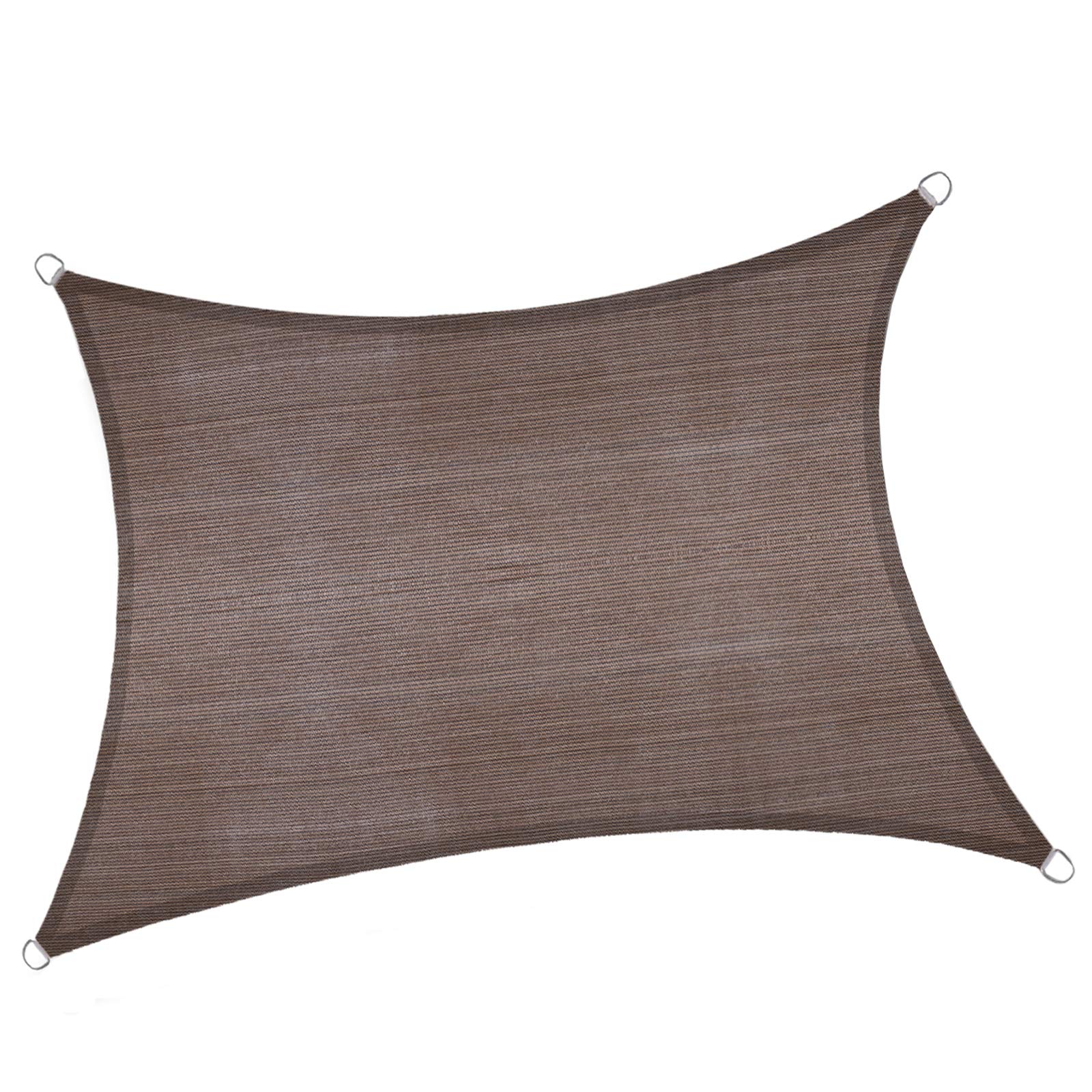 LOVE STORY 12' x 16' Rectangle Dark Grey Sun Shade Sail Canopy UV Block Awning for Outdoor Patio Garden Backyard