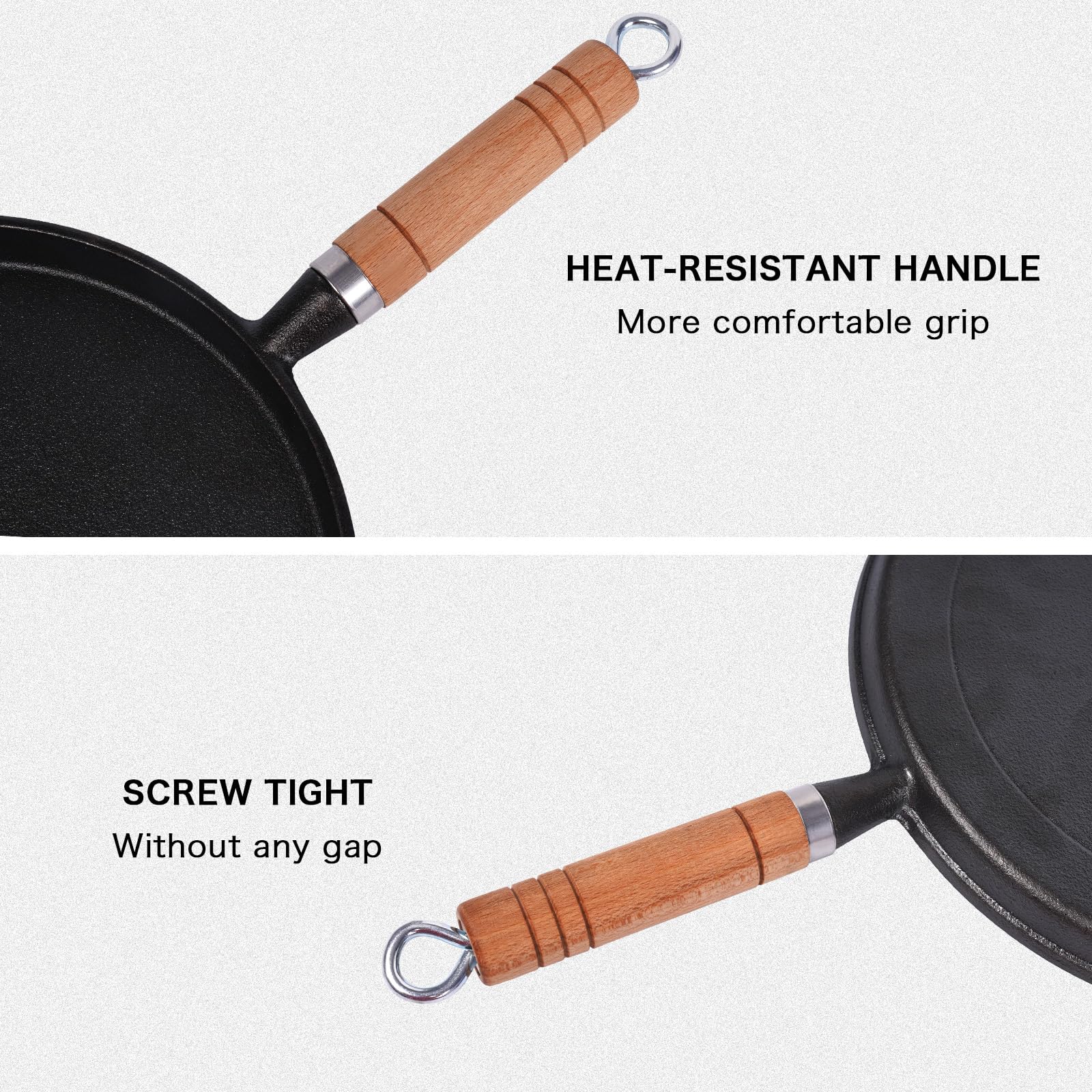 Cast Iron Crepe Pan - Perfect for Crepes & More -3