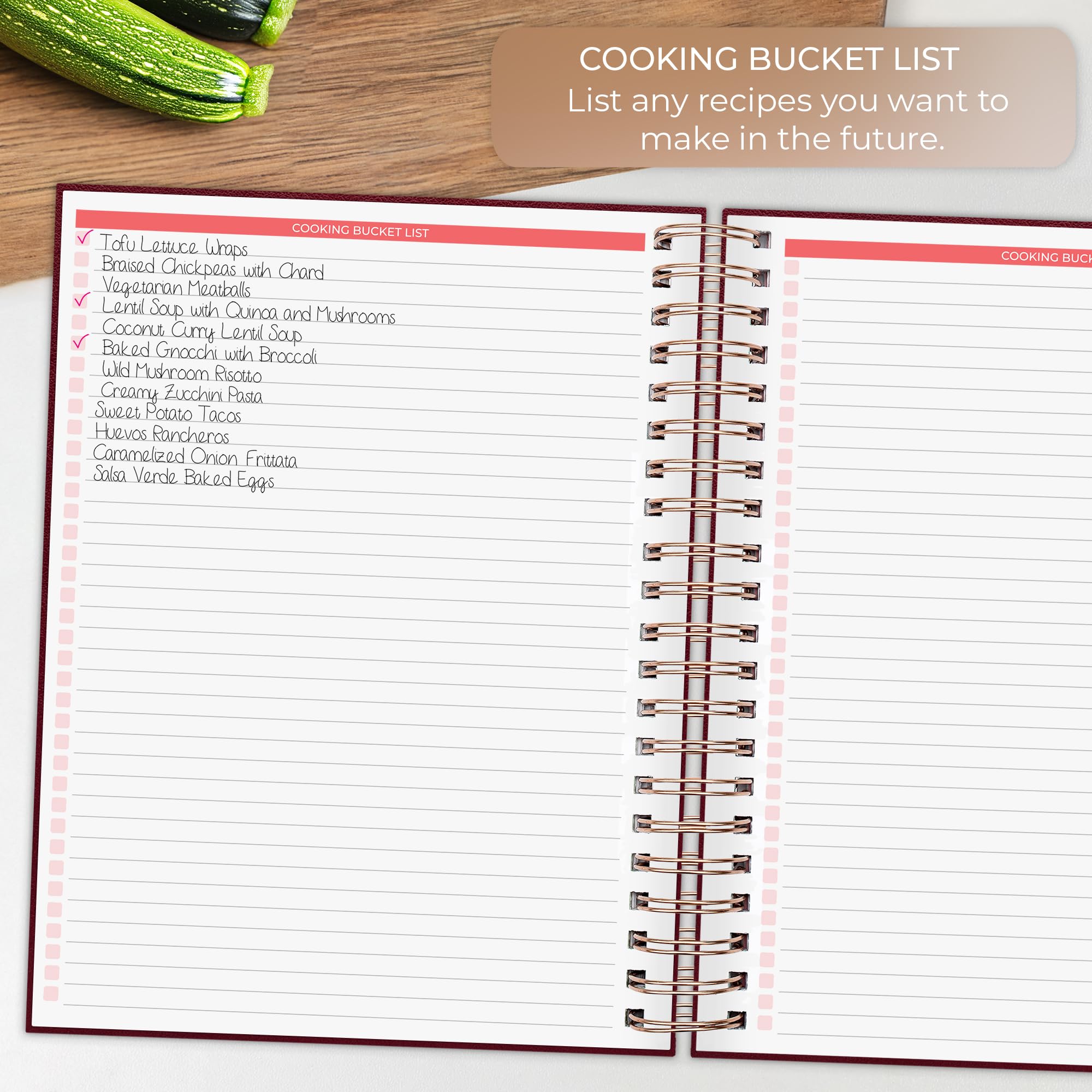 Clever Fox Recipe Book Spiral, Make Your Own Family Cookbook, Blank Recipe Notebook Organizer - Image 4