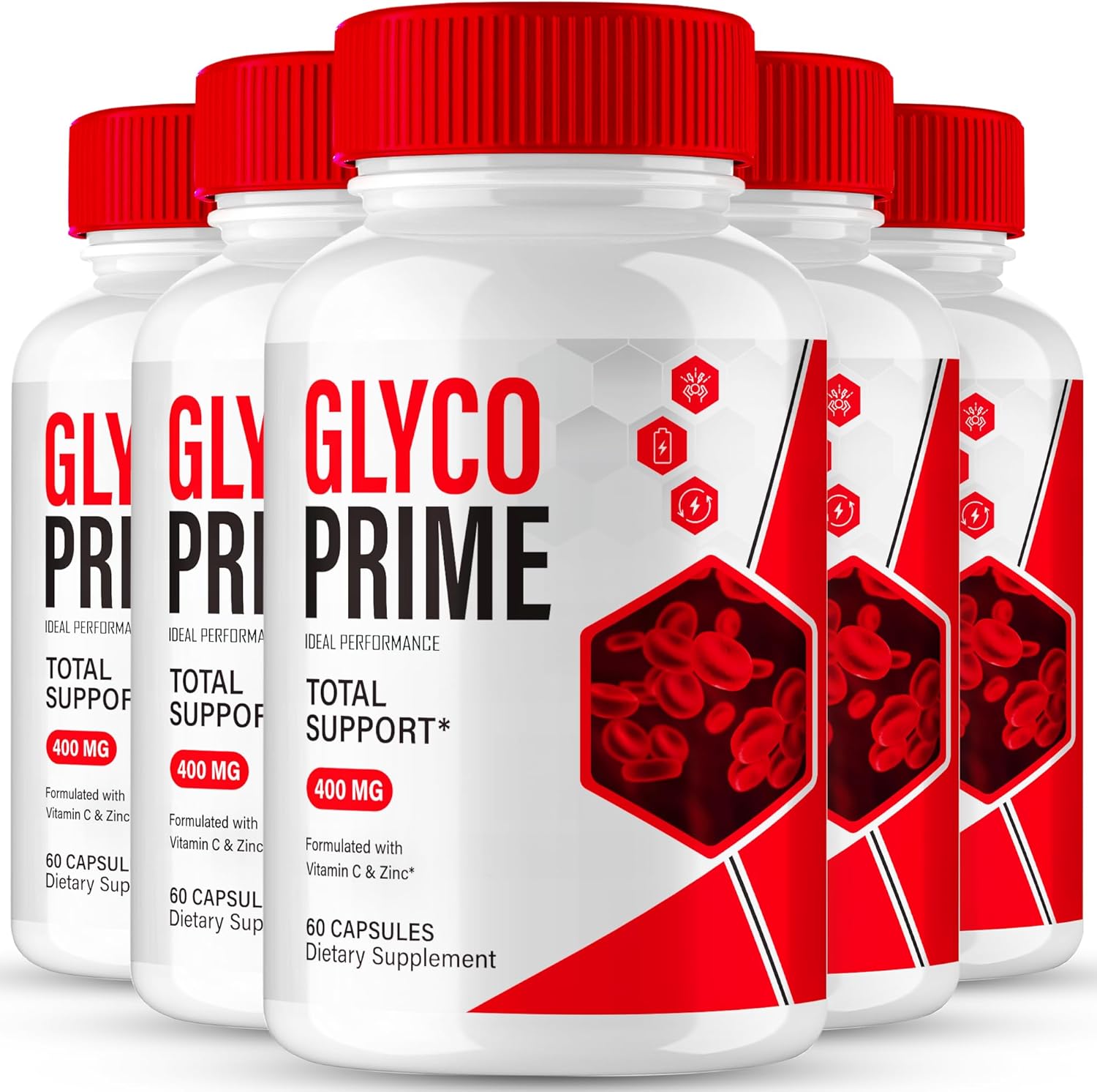 Glyco Prime Advanced Blood Formula Capsules, Official GlycoPrime Supplement Pills - Maximum Strength, All Natural Healthy Circulation & Stable Levels, Premium Glyco Prime Reviews (5 Pack)