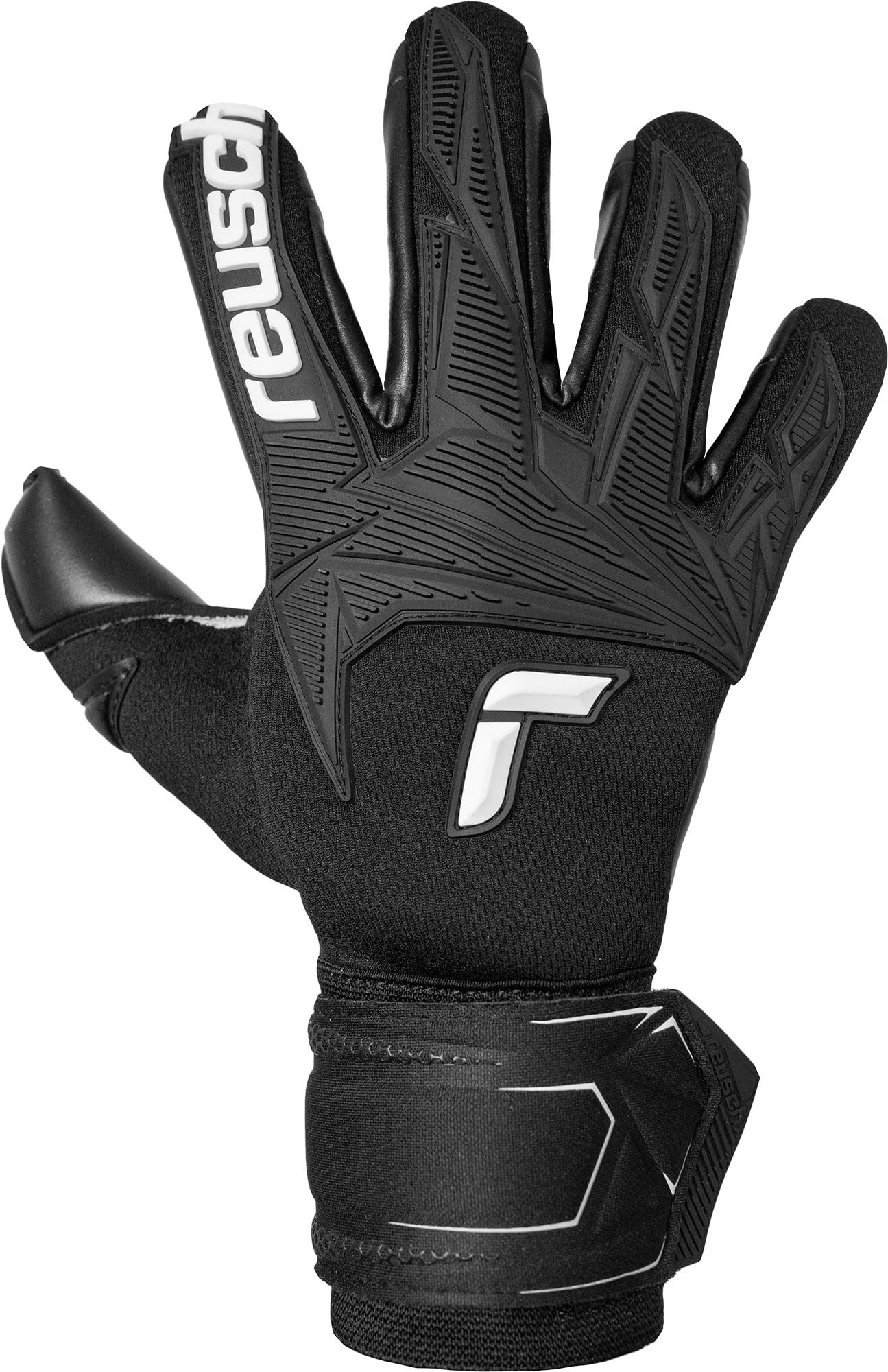 Reusch Gants de Gardien de But pour Hommes Adultes | Protection des Doigts | Excellente adhérence | Gazon Artificiel, Gazon Naturel et Terrain Dur | Attrakt Freegel Infinity Finger Support