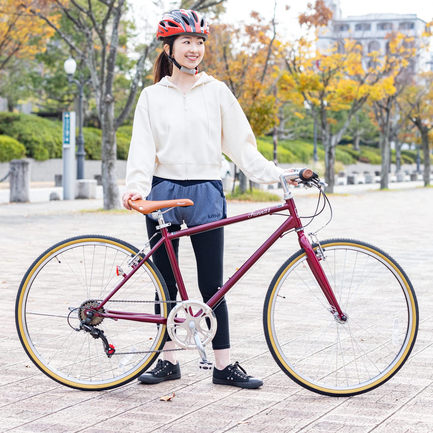 Amazon | FUNN21 クロスバイク (26インチ) 自転車 シティサイクル 本体 