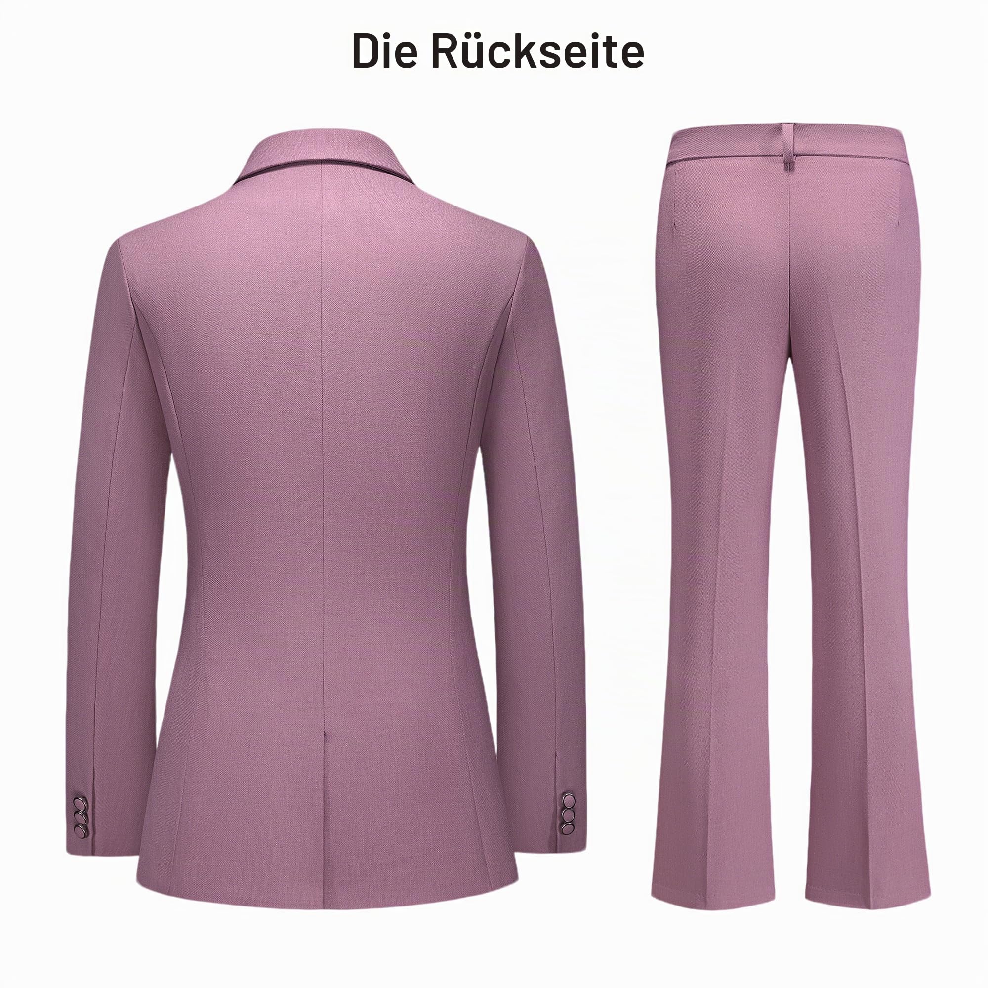 Damenanzug 2-teiliges Set Nadelstreifen Blazer Bootcut elegante Hose Business Outfits