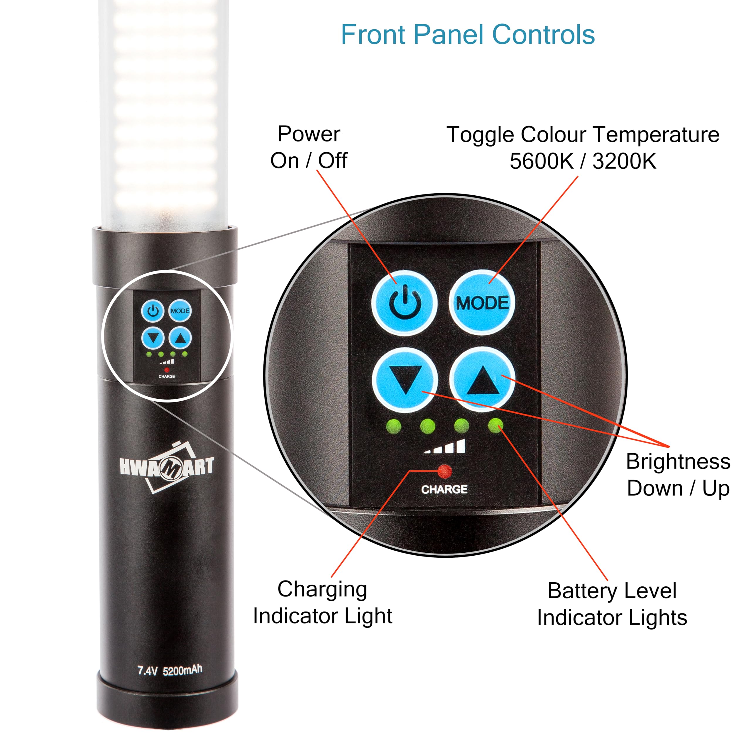 516AS Handheld Rod Mutil-Color 516 pcs Photo Vidéo Remplir Ampoules LED Light Studio