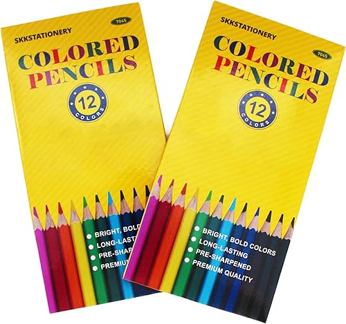 Miniatura 3 de SKKSTATIONERY 144 lápices de colores, preafilados, lápices para colorear a granel, suministros de regreso a clases, regalos de Navidad para