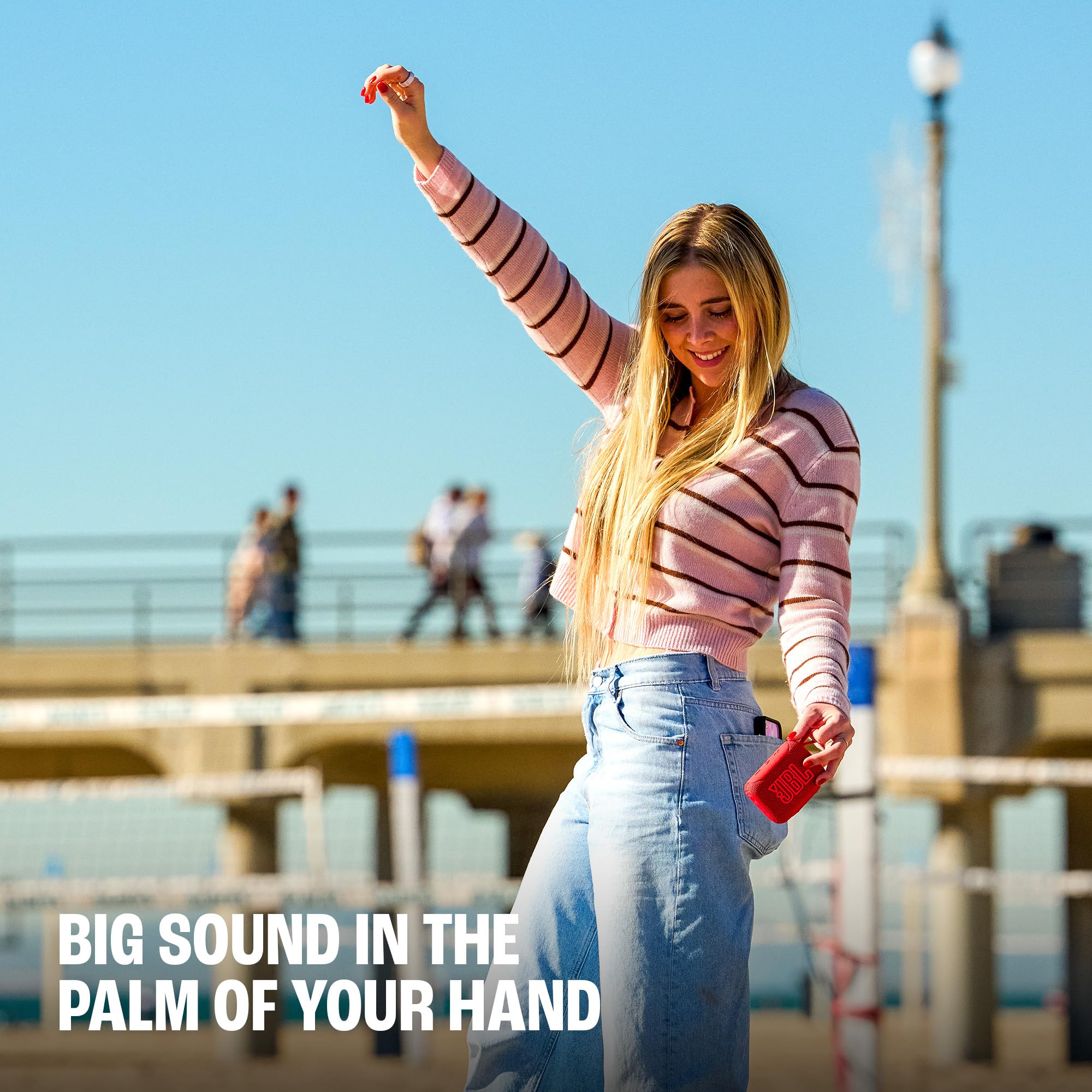 JBL GO 5 Ultra-Portable Bluetooth Speaker with Big JBL Pro Sound and Punchy Bass, AirTouch Pairing, Waterproof Design and 10-Hour Playtime, Black — view 7