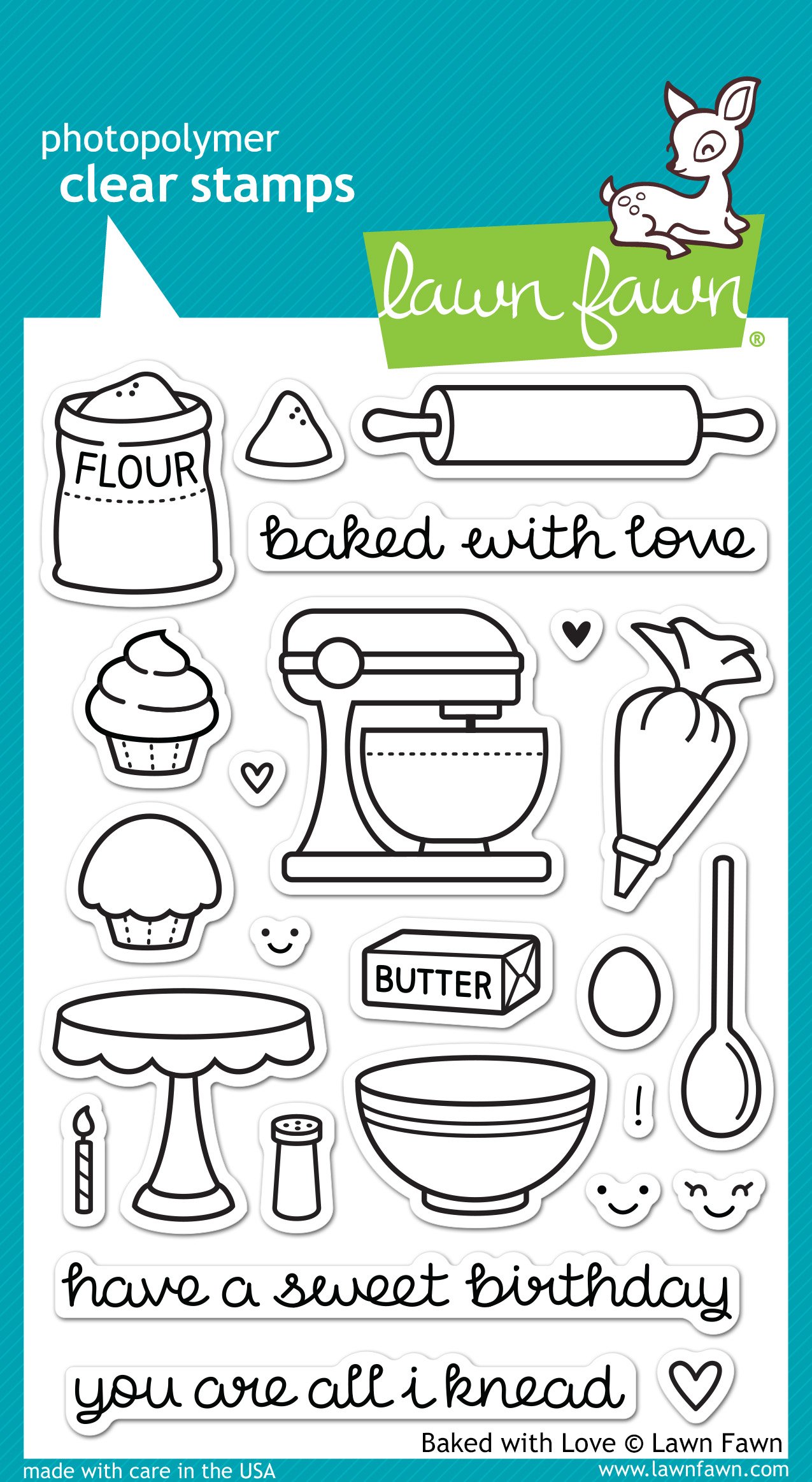 Lawn Fawn Baked with love Stempel und sterben Bundle – Zwei Stück