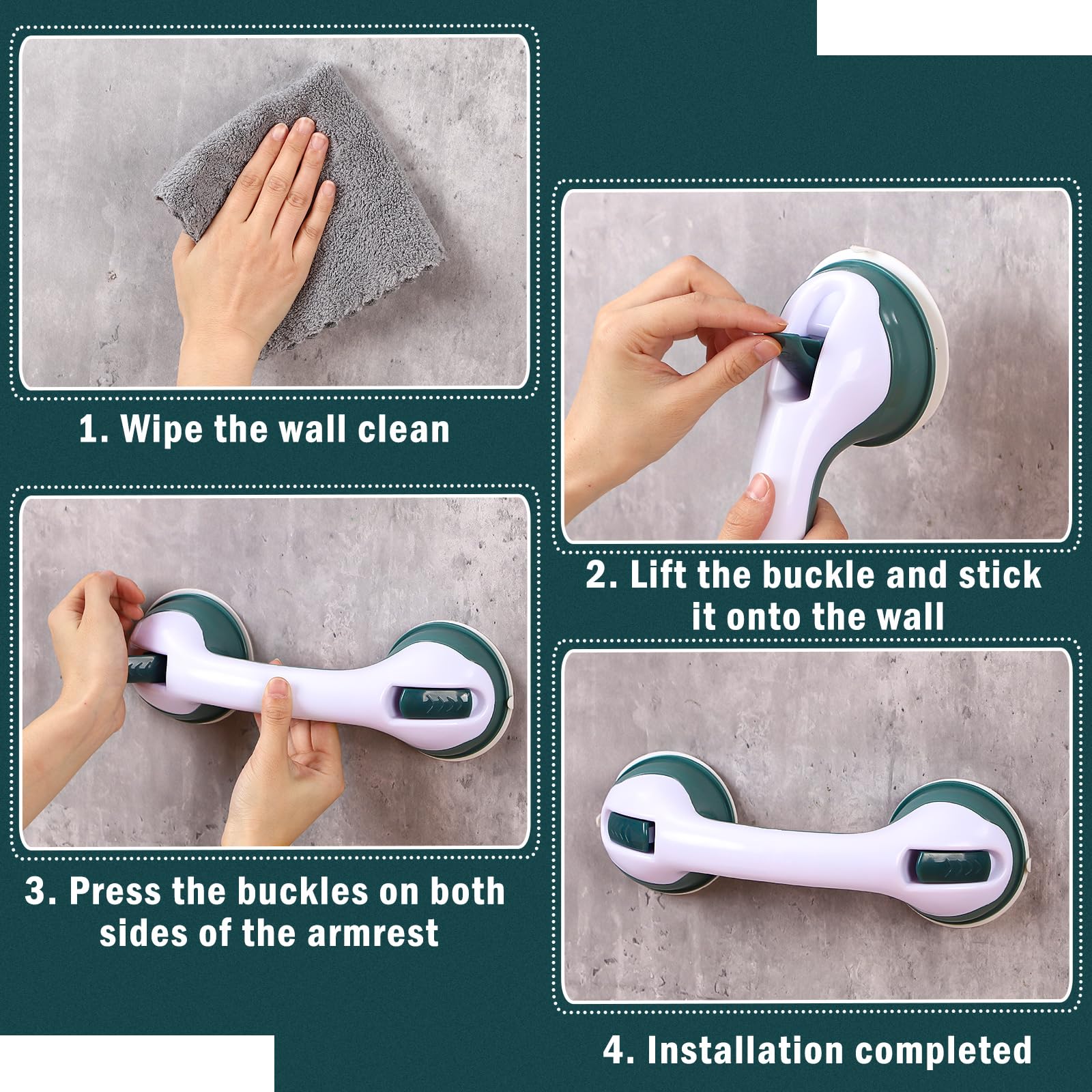Wonderjune 2 herramientas de costura de bricolaje, mango de regla para acolchar, regla de retazos, herramientas de costura de absorción fuerte