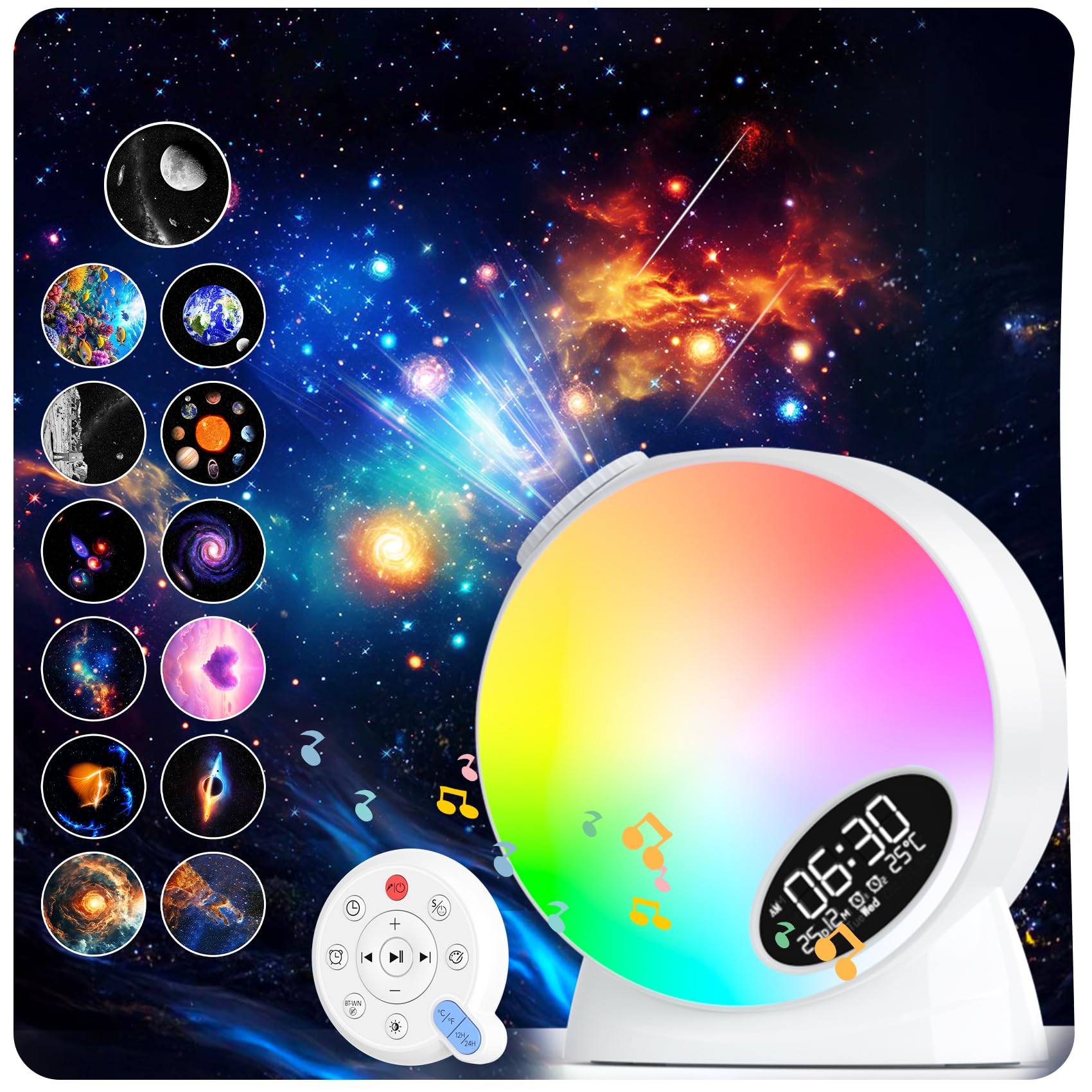 Galaxy Projector for Bedroom,13 in 1 HD Planetarium Star Projector