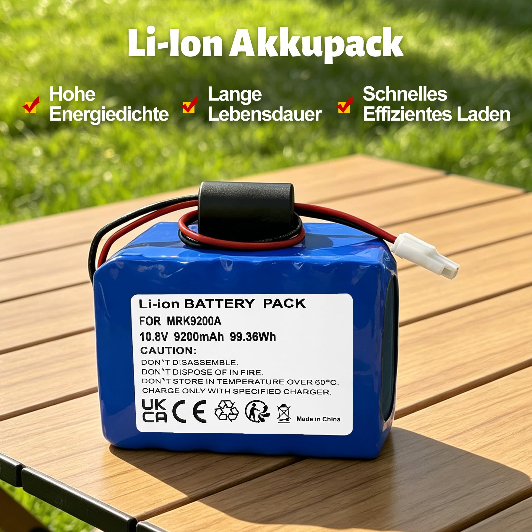 Batterie de rechange 9200 mAh pour robot tondeuse Robomow RT300 RT700 RX20u RX12 RX50 10,8 V pour robot tondeuse Cub Cadet XR1 500, Wolf Garten Loopo S150 S300 S500, remplace MRK9200A BAT9101A BAT911A