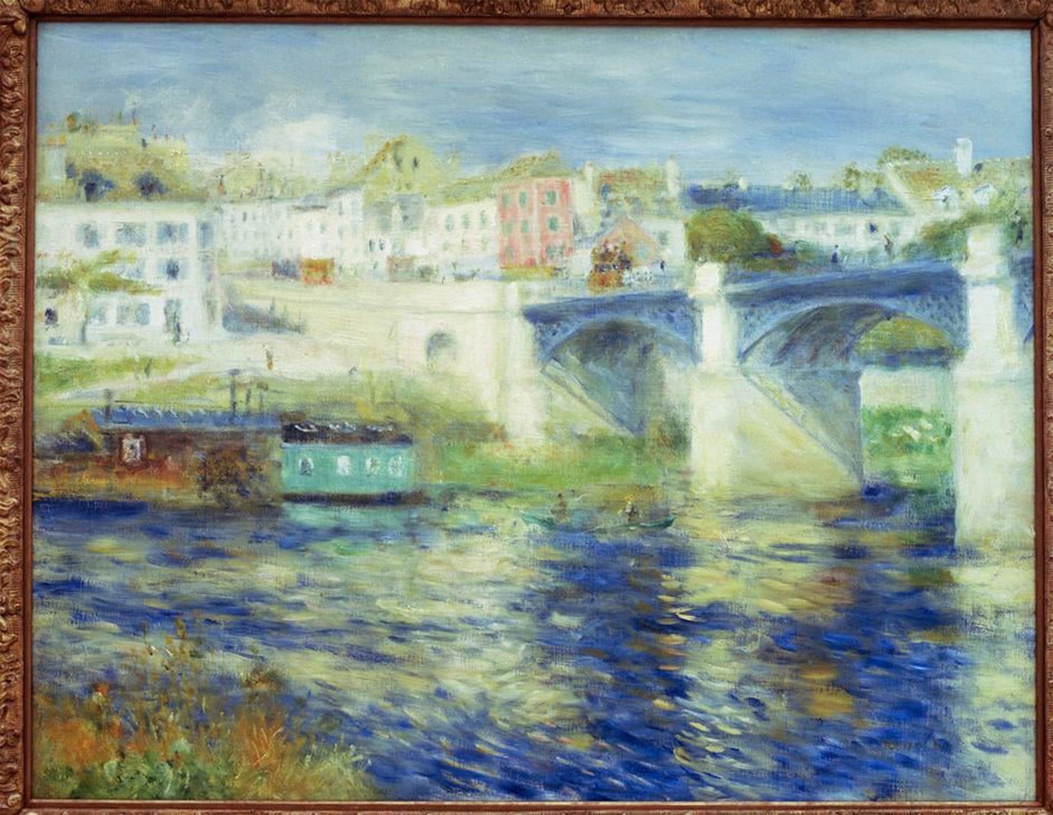 POSTERIIk Vintage Print Pop Art Landscape Artwork the Chatou Bridge by Pierre Auguste Renoir Art Prints for Office Home Decor 60x90cm