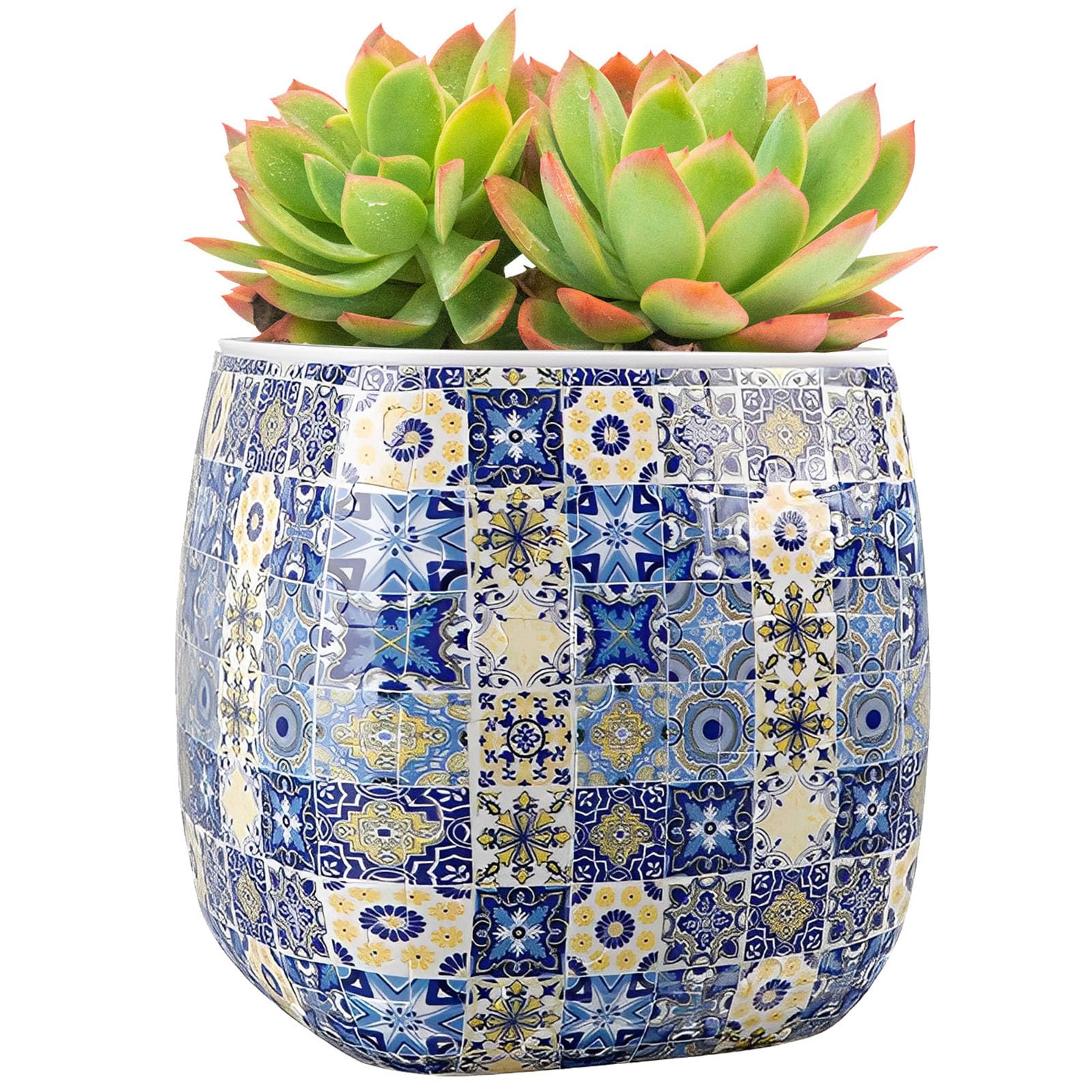 KTCINA 3D Flower Pot Puzzle, 96pcs Plastic 3D Vase Puzzle for Adults, DIY Plastic Vase, ome and Office Decoration Flower Pots for Indoor Cactus, Succulents Pots 11x11x11cm(Style2)