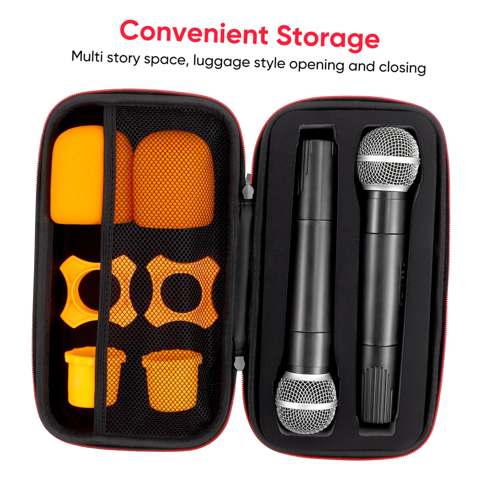 Toyvian Scatola borsa per microfono custodia microfono Custodia per microfono custodia per organizer da viaggio borse portaoggetti per il viaggio borsa da viaggio valigia dj