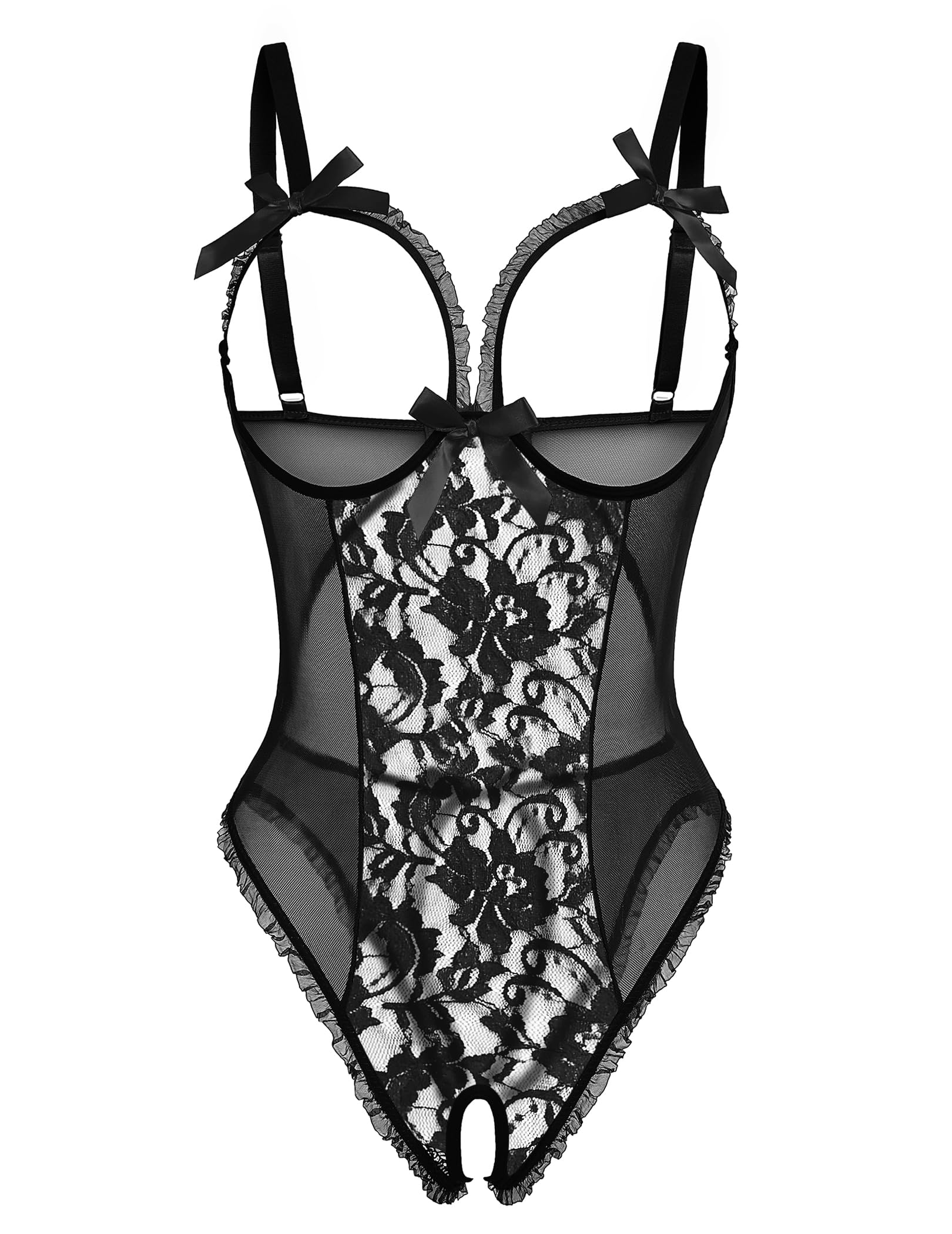 Avidlove Women One Piece Lingerie Sexy Lace Babydoll Mini Bodysuit