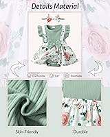 Vista 5 de Conjunto de ropa para bebé recién nacida, traje de verano, mameluco con diadema, falda general