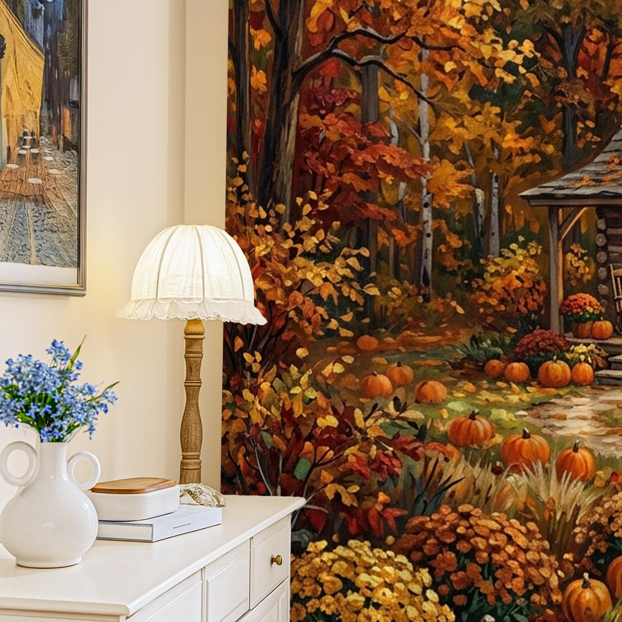 Rideau occultant automne 132x213 cm pour tamiser le salon d'un appartement