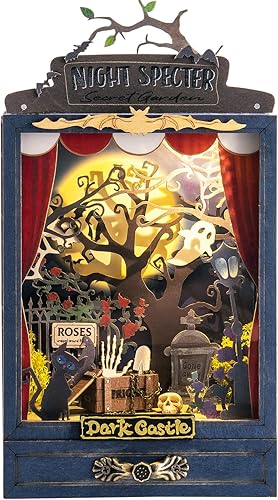 Miniatura 2 de Rolife Kits de manualidades para adultos y adolescentes, kit de casa en miniatura de 7 pulgadas con LED, kit de diorama de rincón de libros, regalos