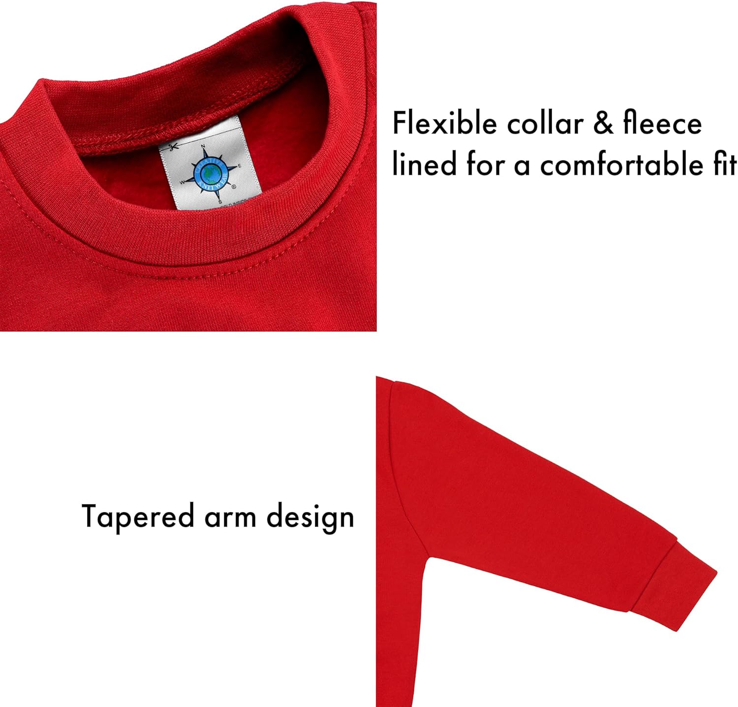 Creative Knitwear College Baby Sweat Shirt Long Sleeve - Screen Print Team Logo, for Boys & Girls (0 Months - 4T)