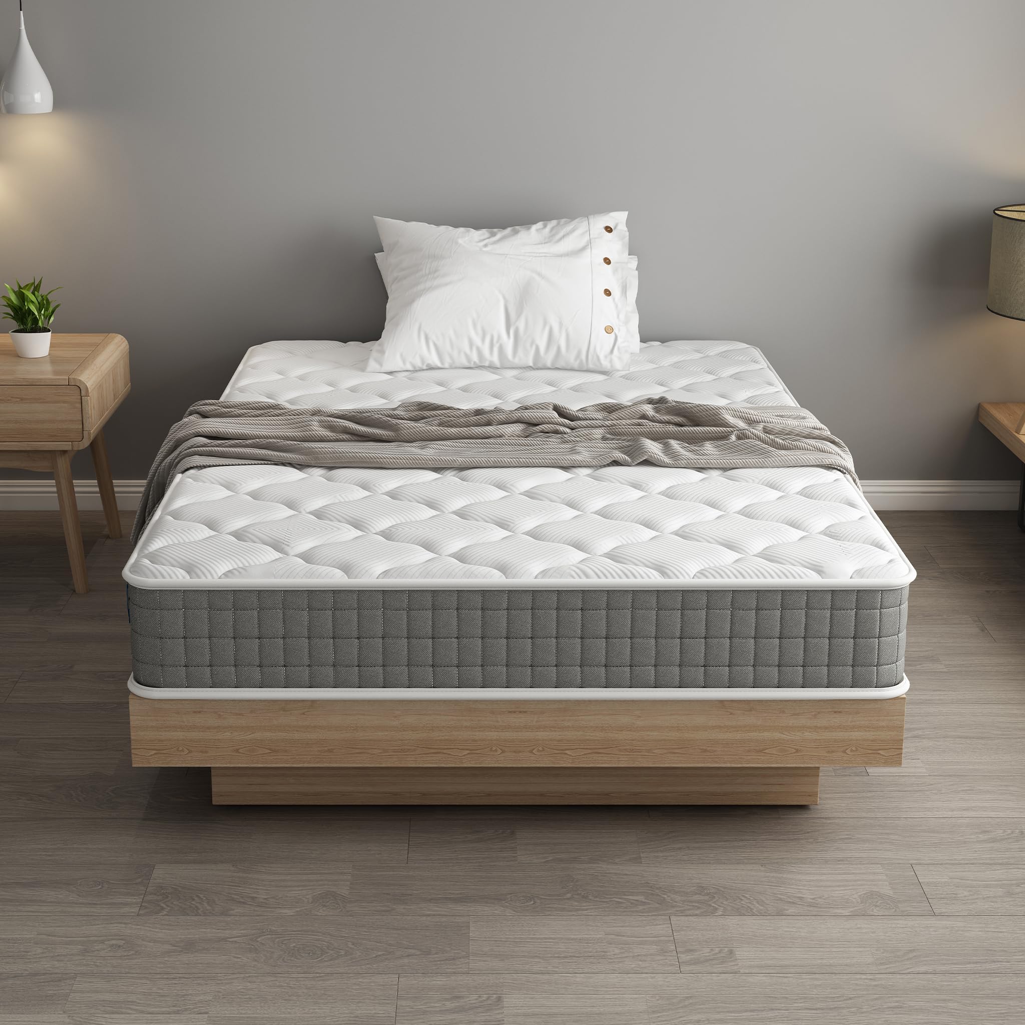 TEENO Materasso 120x190 cm, Alto 25 cm, Doppia Faccia, Materasso piazza e mezza ergonomico a 7 zone di media rigidità 120 x 190, Sollievo Pressione e Traspirante, Ipoallergenico e Antiacaro