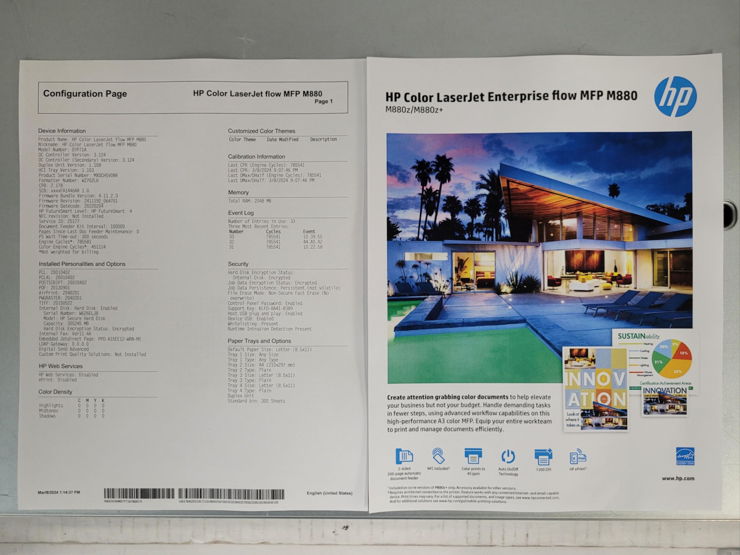 Amazon.com: HP Color LaserJet Enterprise flow M880 Multifunction