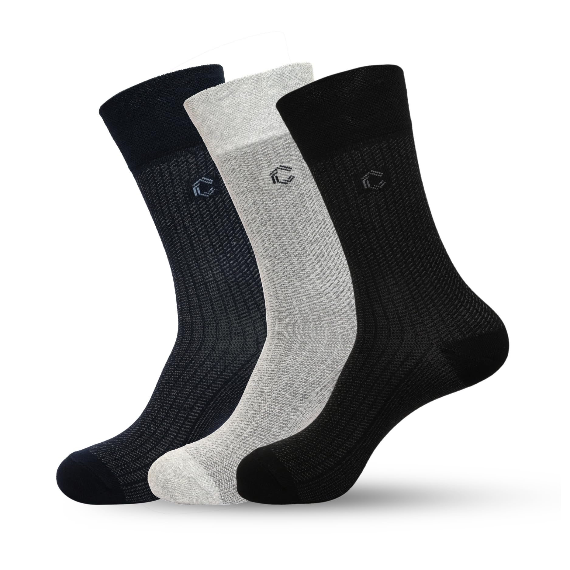 Bamboo Patterned Formal Socks Pack of 3-image-23