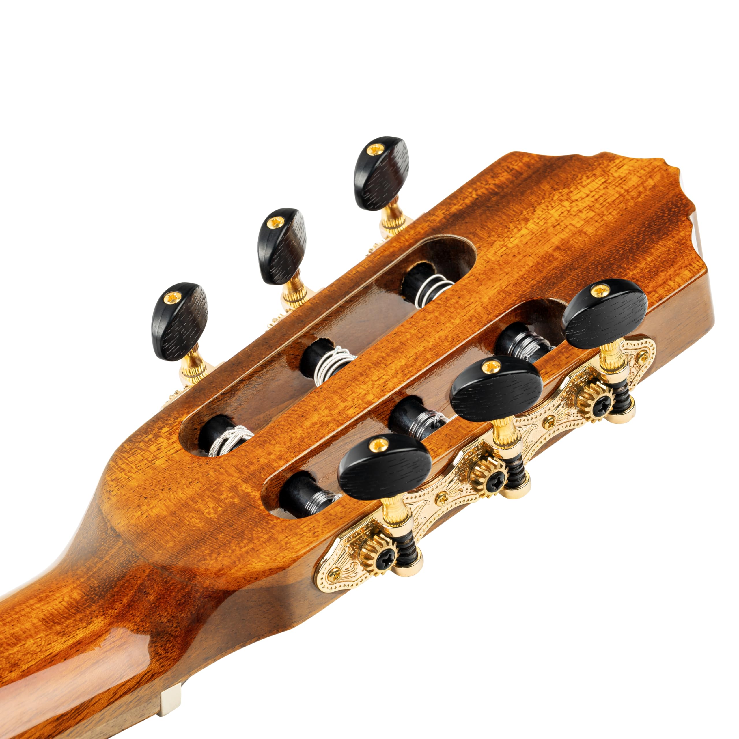 Ortega Guitars Family Series Pro - Guitarra flamenca para zurdos, tamaño 4/4, electroacústica, pícea y ciprés con acabado brillante, color amarillo – Incluye funda (RCE170F-L)