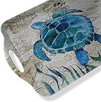 Vista 2 de Bandeja de Servir Bandeja Decorativa con Asas Bandejas de Servir Multiuso Rectangulares para Restaurante, Fiestas, Mesa de Café, Cocina - Retro