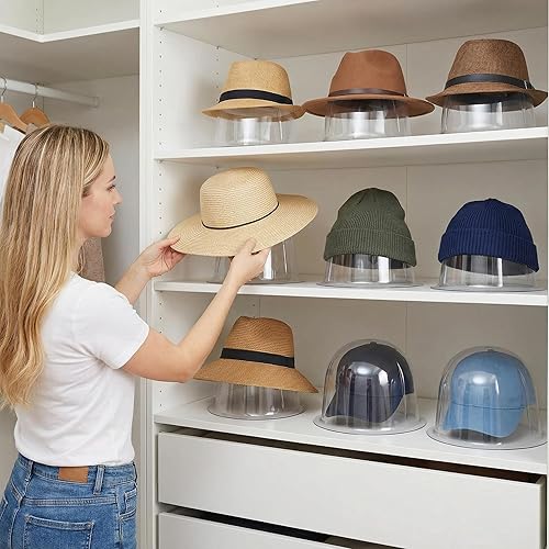 Miniatura 3 de GALPADA 8 soportes para sombreros, soportes para pelucas, soporte de mesa, cúpula para sombreros, soporte para pelucas, soportes organizadores para