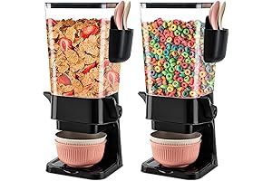 Black Cereal Dispenser Countertop - Pack of 2
