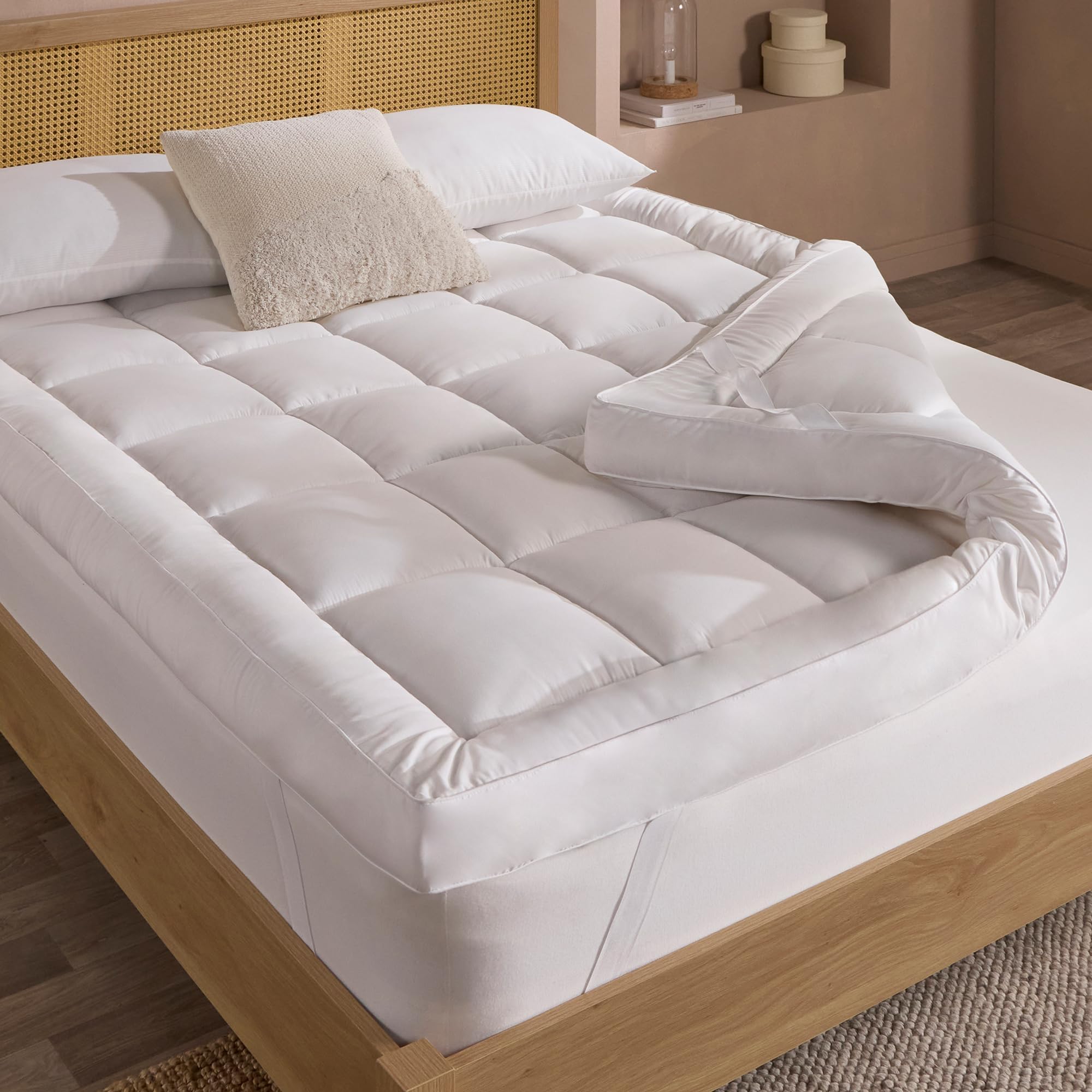 Slumberdown 10cm Extra Deep Super King Mattress Topper - Ultra-Soft Box Quilted Breathable Thick Topper | 2-Year Guarantee, Elasticated Straps, Non-Allergenic & Washable