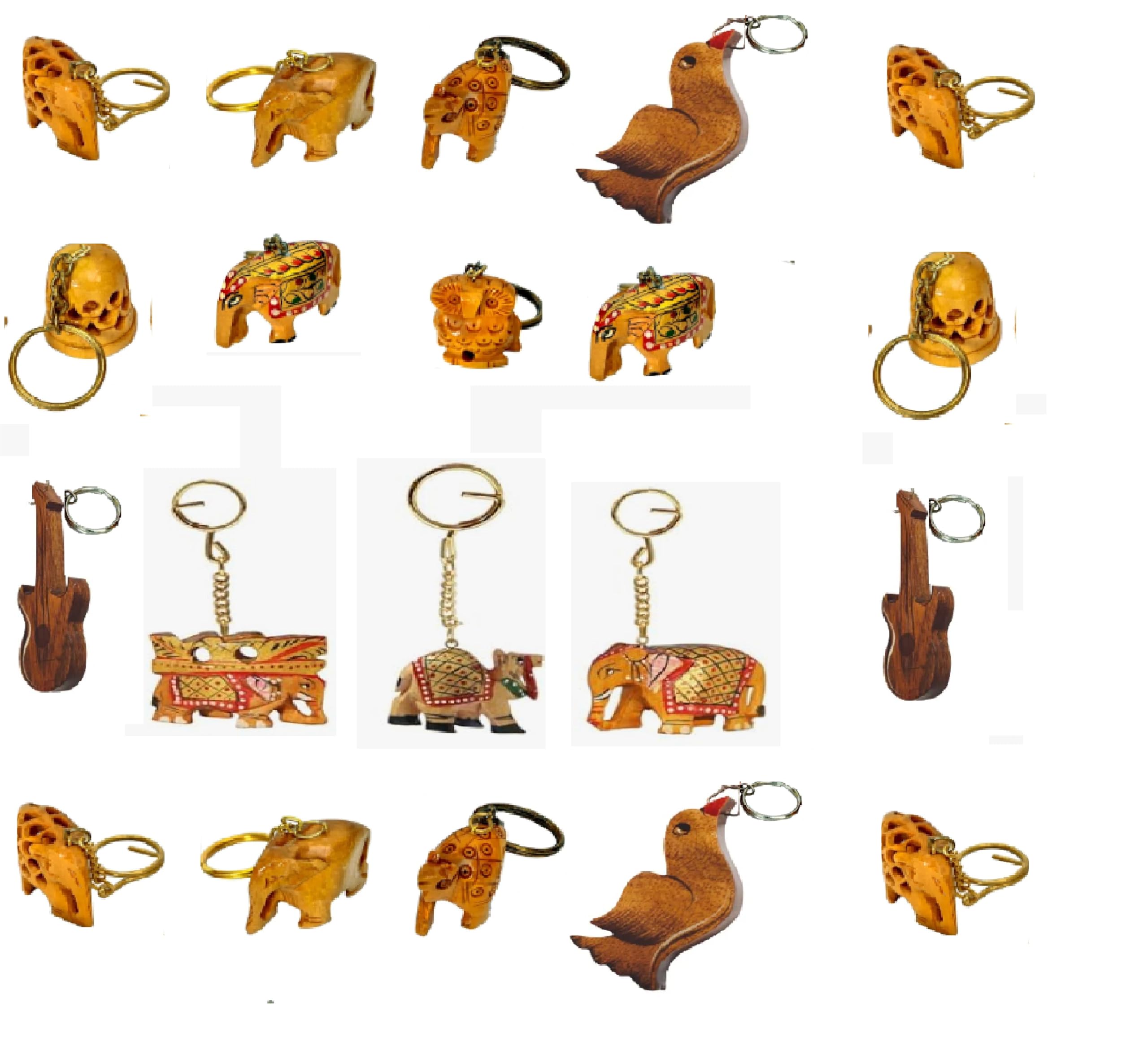 Birthday Party Return Gift Ideas hand crafted wooden Keyrings For Kids Gifts Key Chain For Bags Key Rings Cradle Cermony Baby Naming pack (4)