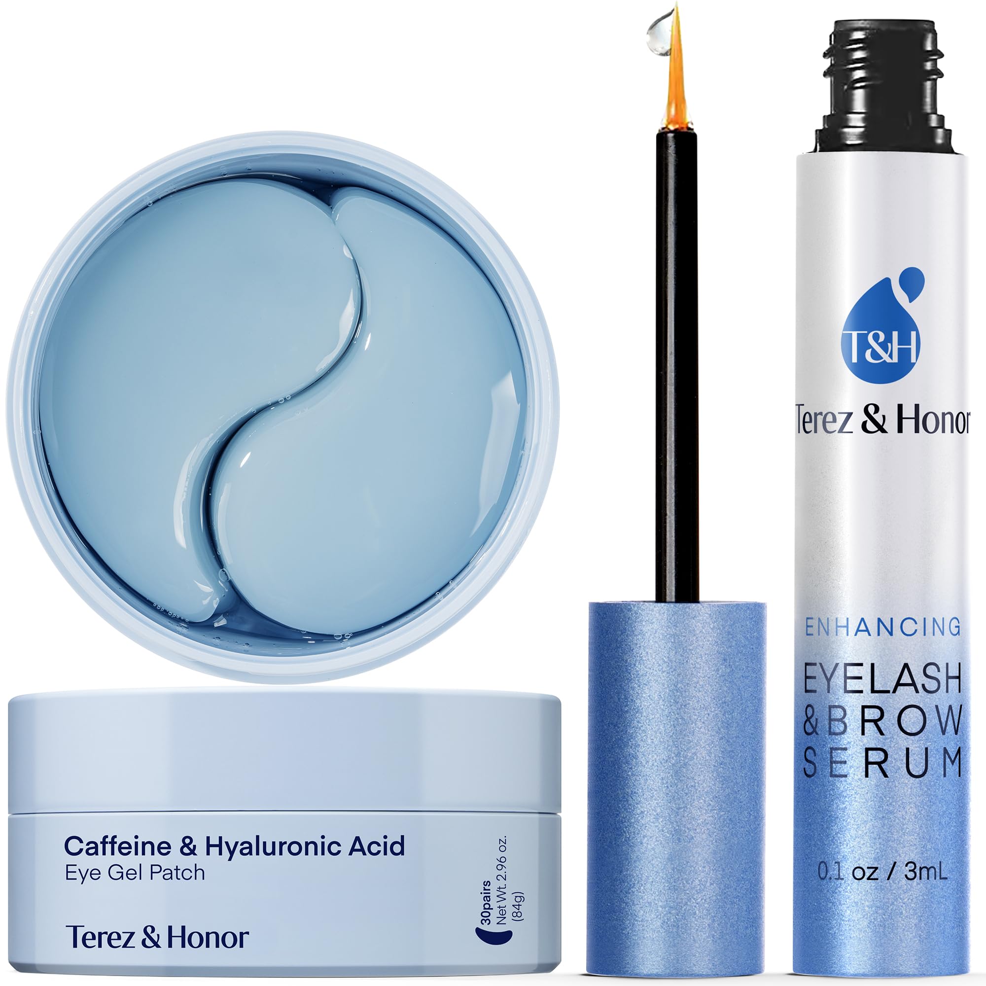 Eyelash Serum and Under Eye Patches Korean Skincare - Revitalize & Transform Your Eyes with Terez & Honor