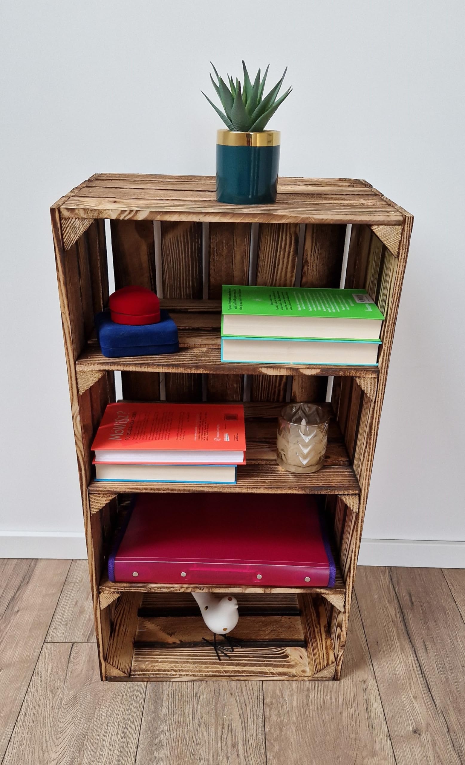 PYXIDAS Étagères en Bois Massif – Caisses durables avec 2, 3 ou 4 Niveaux – Rangement Chaussures ou Objets – Effet Bois Naturel ou brûlé – Style Rustique et déco (2, Court PYXIDAS Étagères en Bois Massif – Caisses durables avec 2, 3 ou 4 Niveaux – Rangement Chaussures ou Objets – Effet Bois Naturel ou brûlé – Style Rustique et déco (2, Court