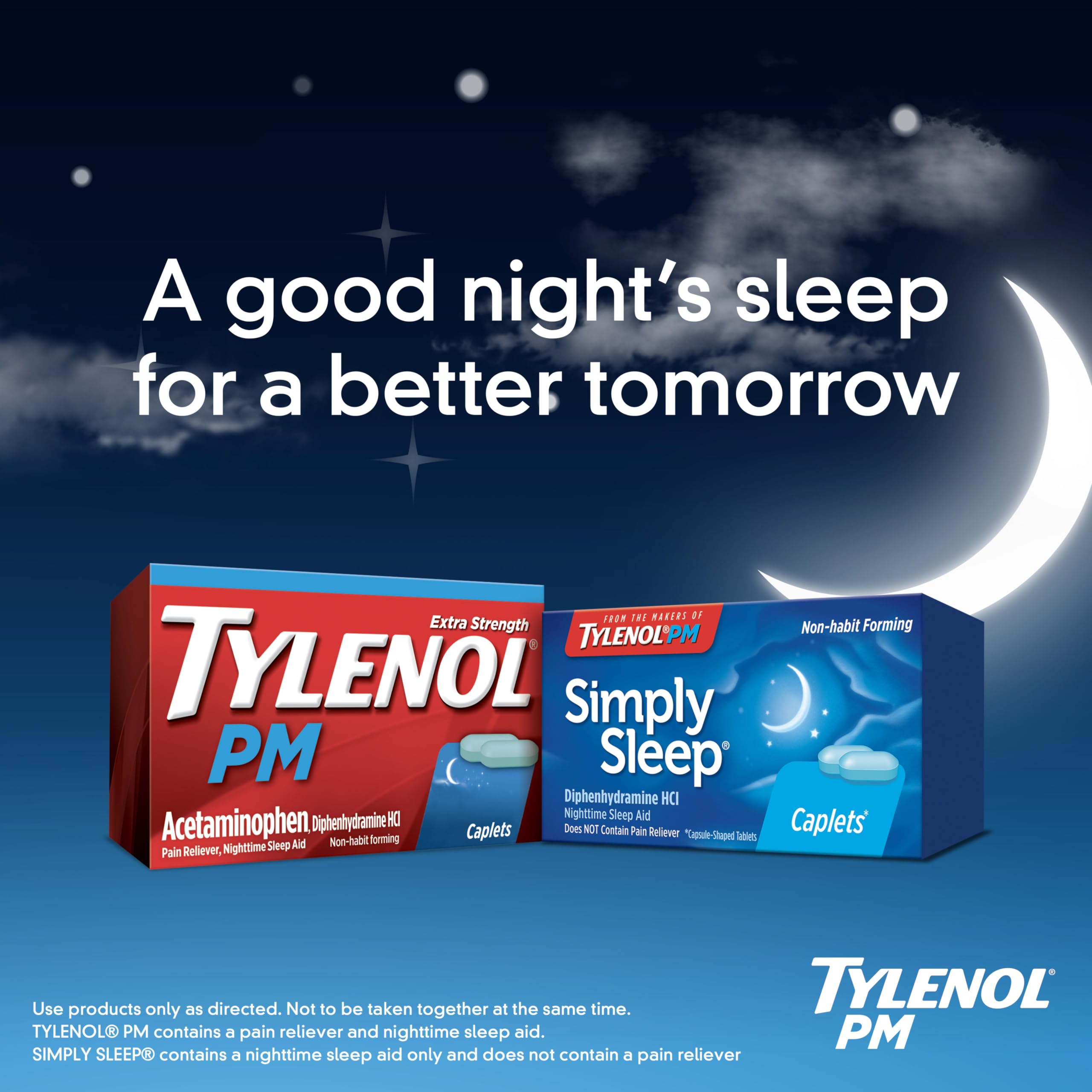 Tylenol PM Extra Strength Caplets, 500 mg Acetaminophen, 24 ct — Amazon image 6