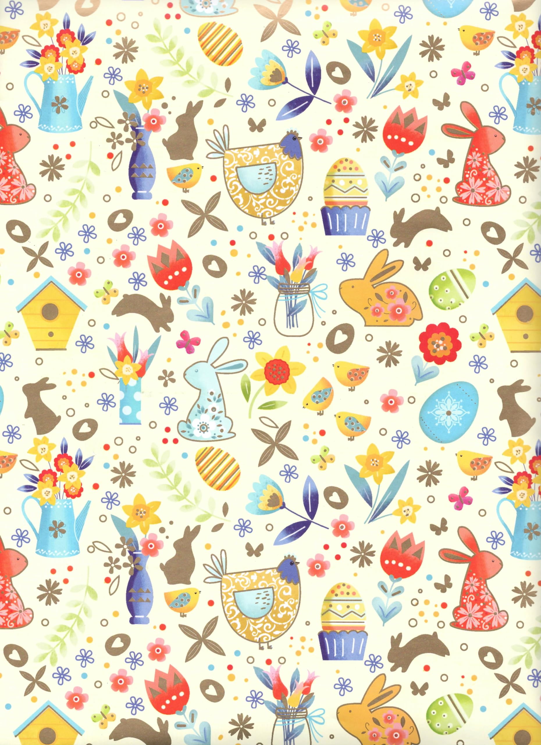 ARKRAFT ostern Geschenkpapier Set 3 Blatt XXL 90 x 65 cm Kunststofffreie Verpackung Papier FSC (18-9338)