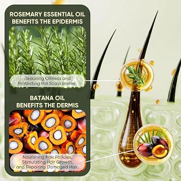 Batana Oil Shampoo for Hair Growth, Batana Oil & Rosemary Oil Shampoo