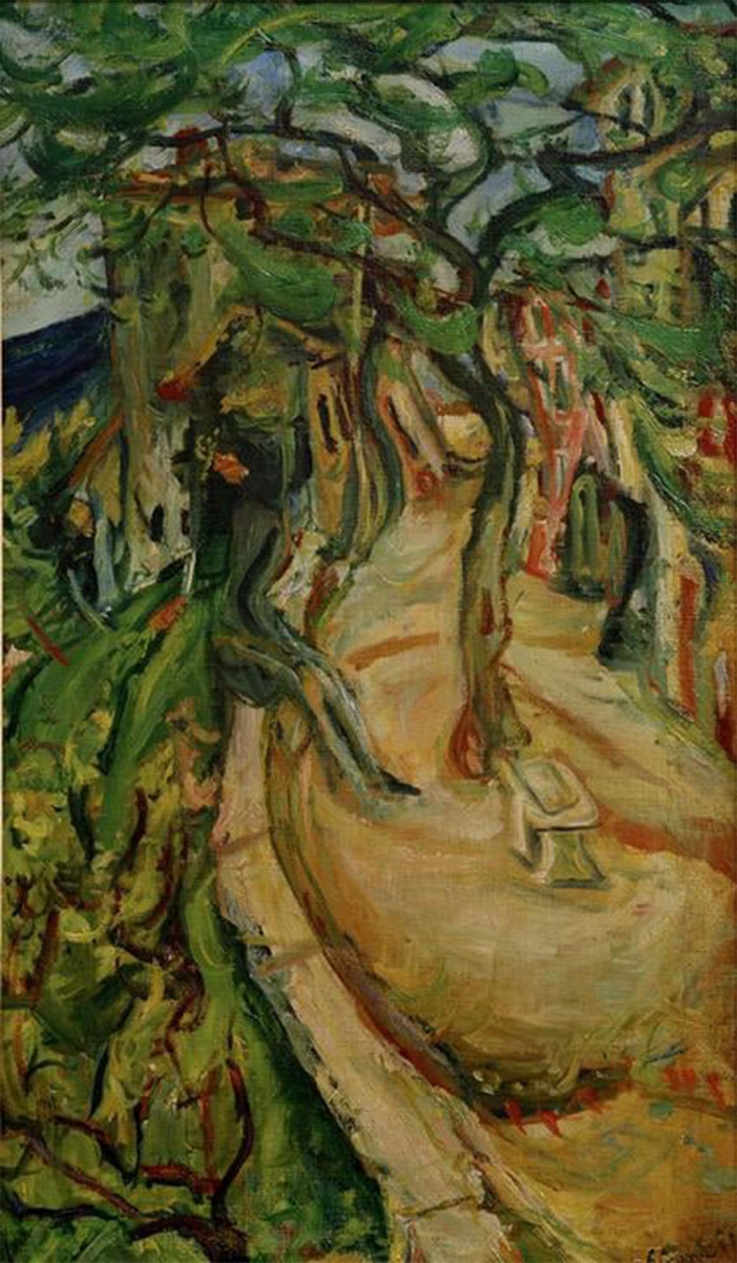 SERENDIPITP Aesthetic Poster Photo Wall Print Retro Picture Die Terrasse in Vence by Chaim Soutine Modern Wall Artwork for Home Decor 60x90cm