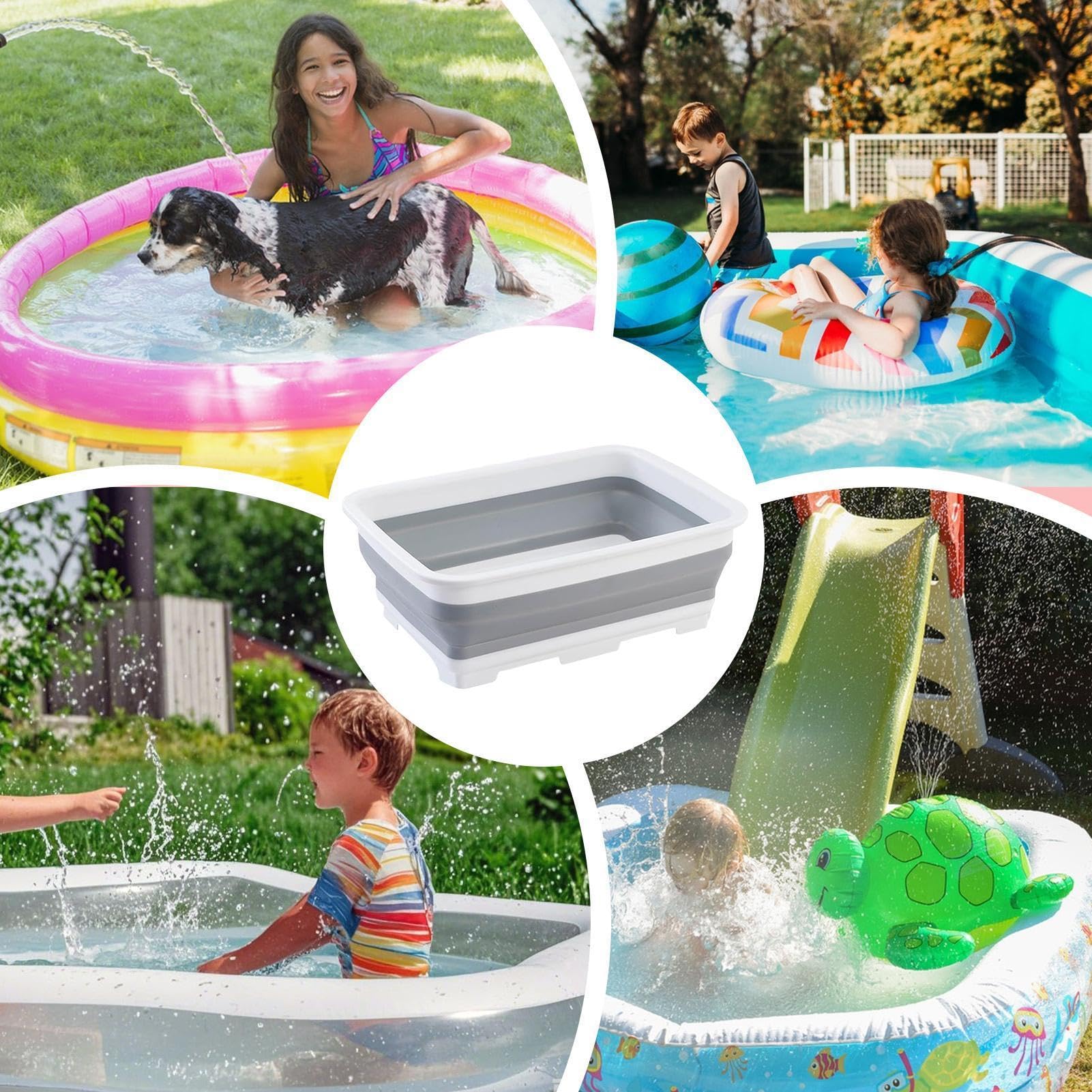 Pediluvi Portatili Per Piscine, Vaschetta Lavapiedi, Pediluvi Pieghevoli E Antiscivolo, Pediluvio Portatili Per Piscine Fuori Terra, Spa, Idromassaggi
