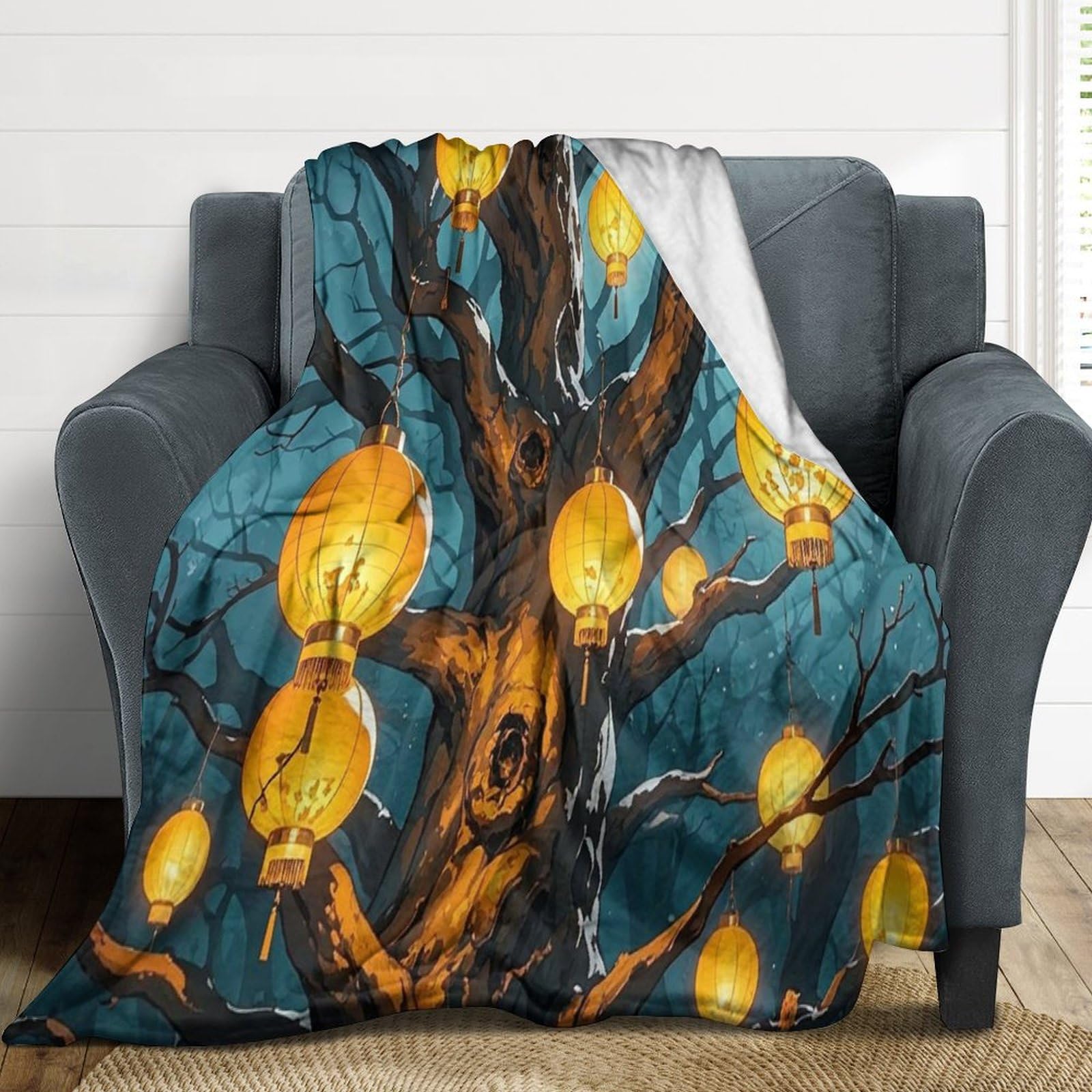 Couverture en flanelle 140x178 cm plaid pour lit et canapé