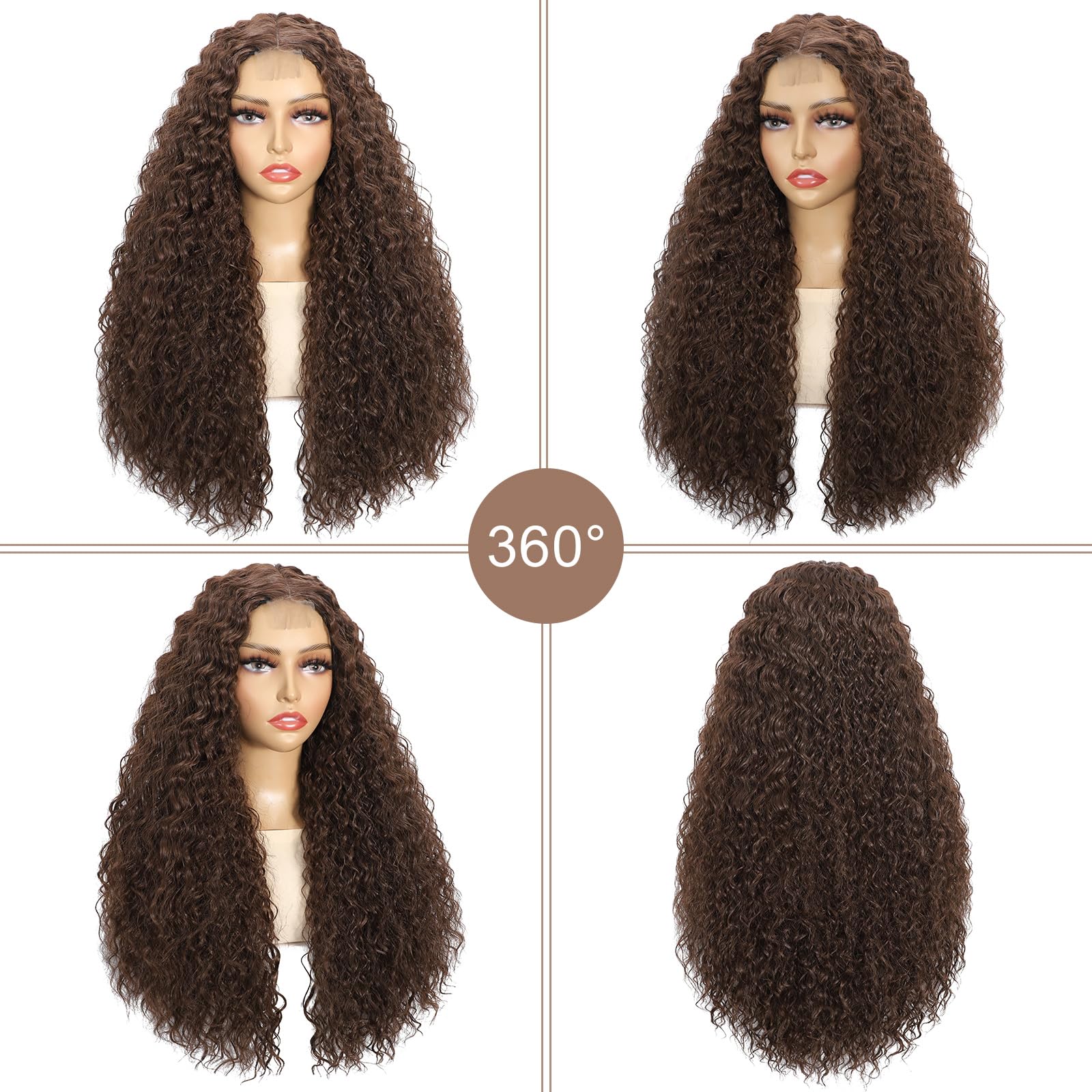 26 Inch Long Curly Synthetic Wig for Women